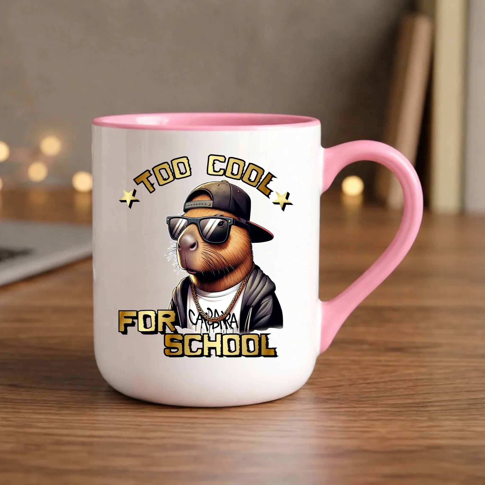 Kubek elegant z kapibarą do szkoły Too cool SZ06 - StoryCups.pl