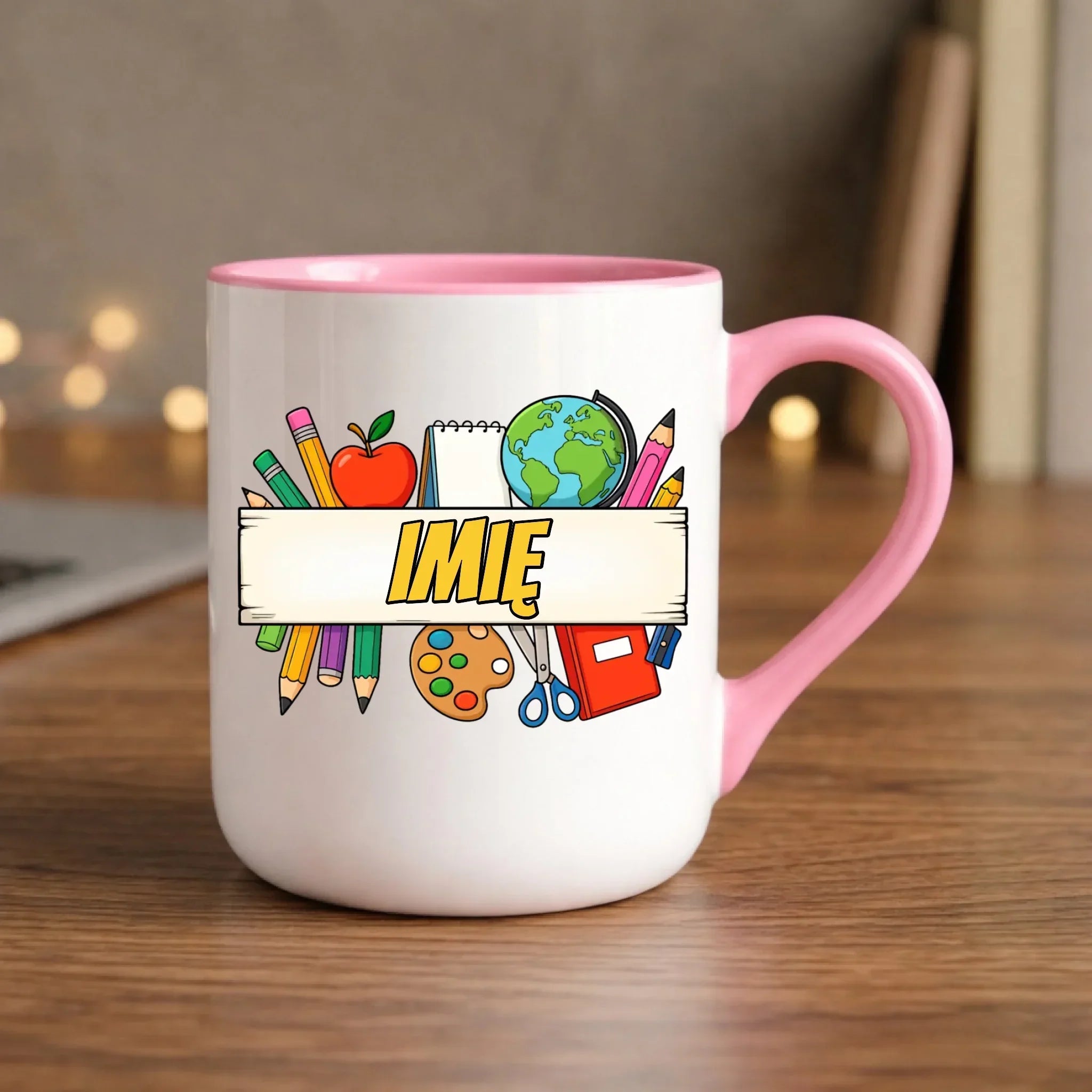 Kubek elegant szkolny z imieniem SZ10 - StoryCups.pl