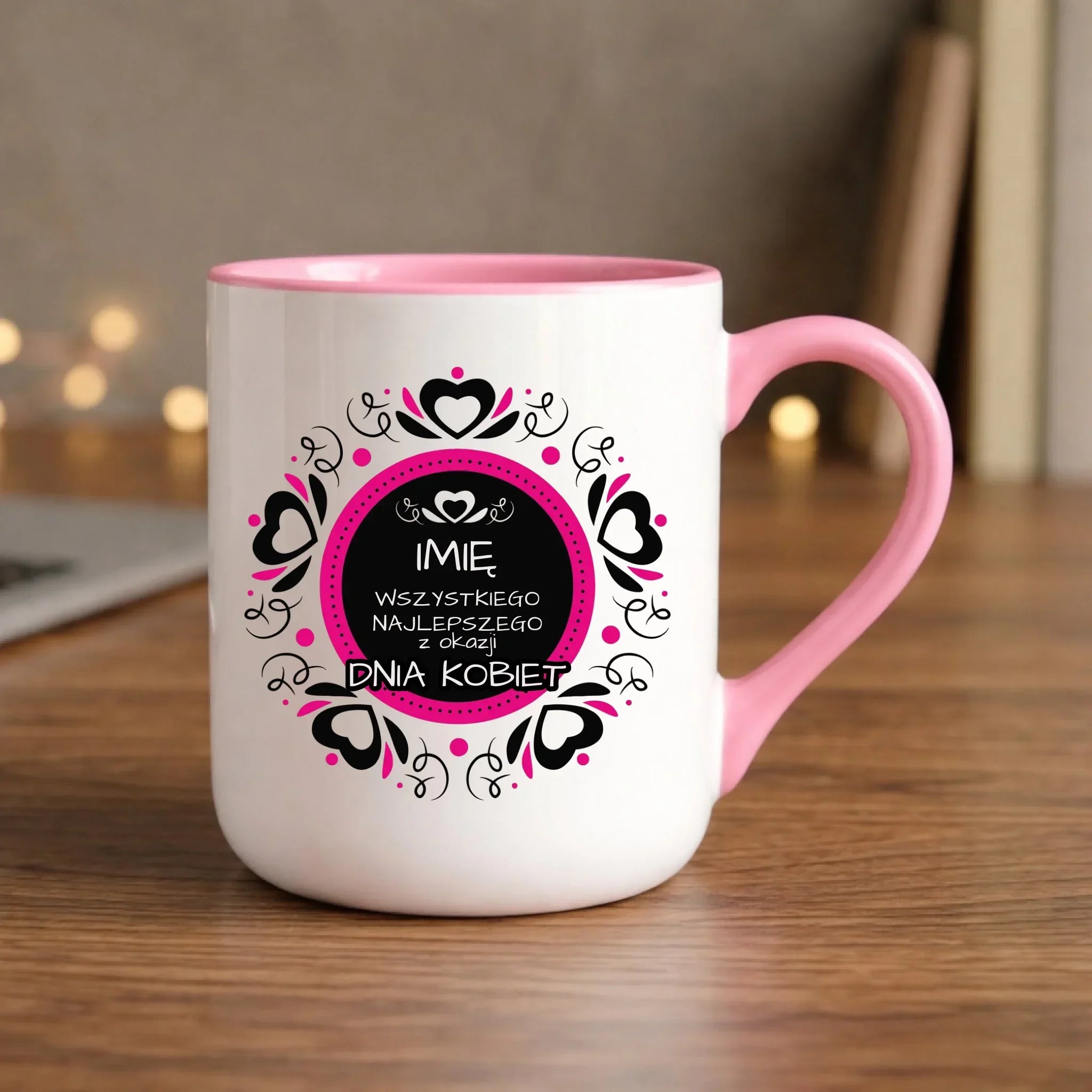 Kubek elegant na Dzień Kobiet - Wszystkiego Najlepszego - personalizowany DK02 - StoryCups.pl