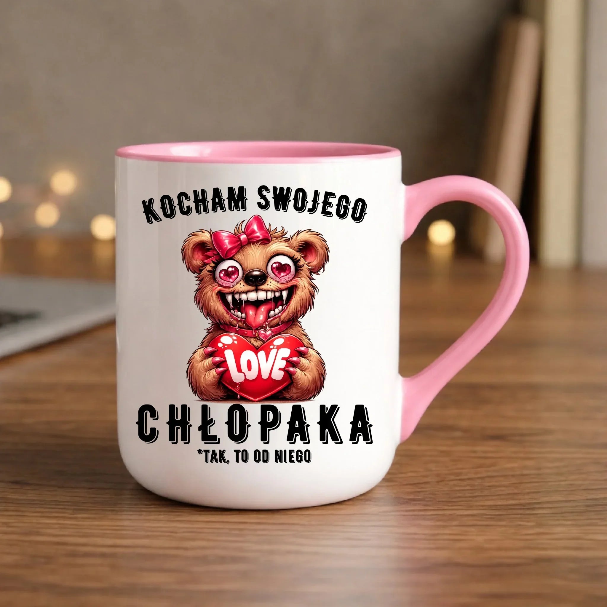 Kubek elegant dla dziewczyny - Kocham swojego chłopaka W89 - StoryCups.pl