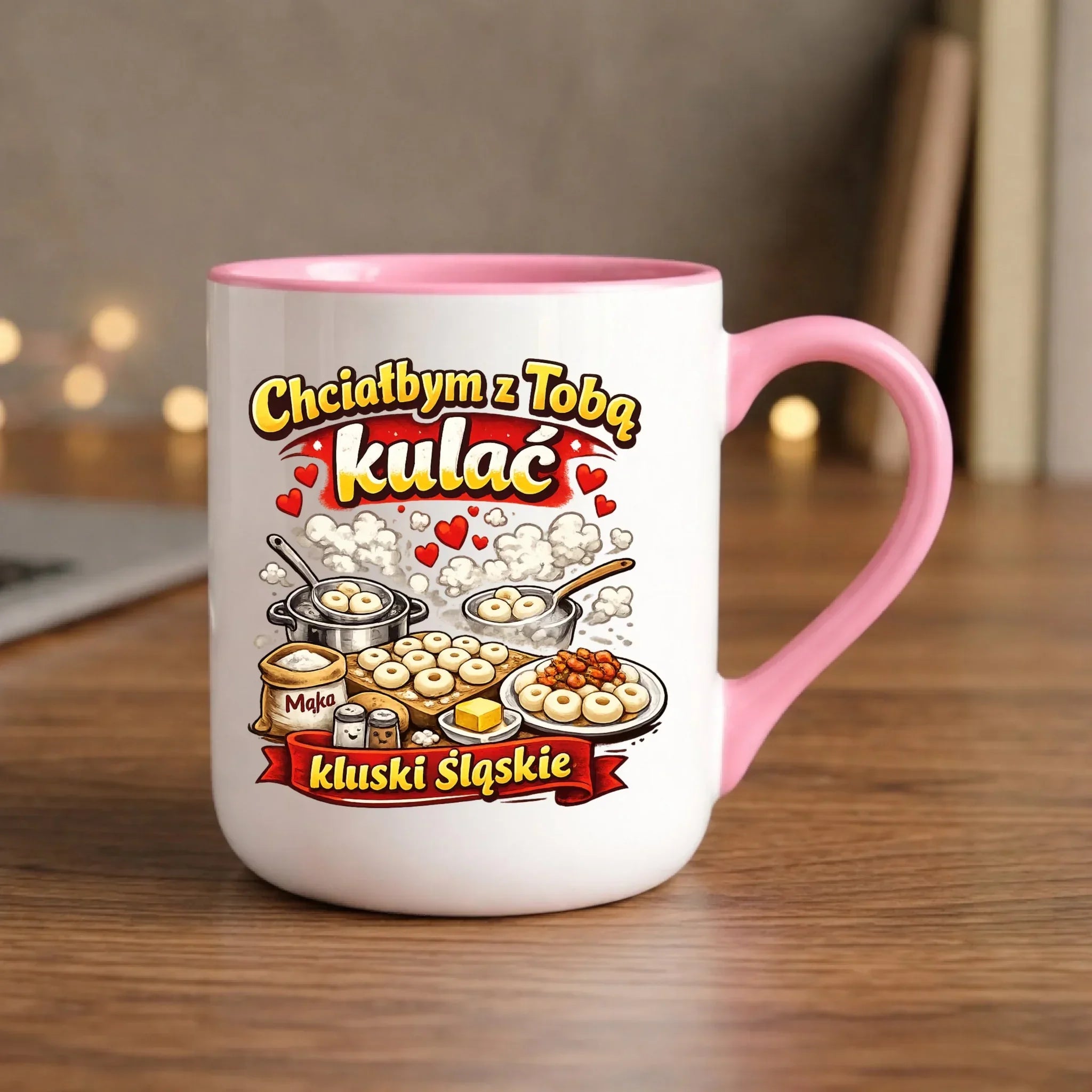 Kubek elegant - Chciałbym z Tobą kulać kluski śląskie W90 - StoryCups.pl