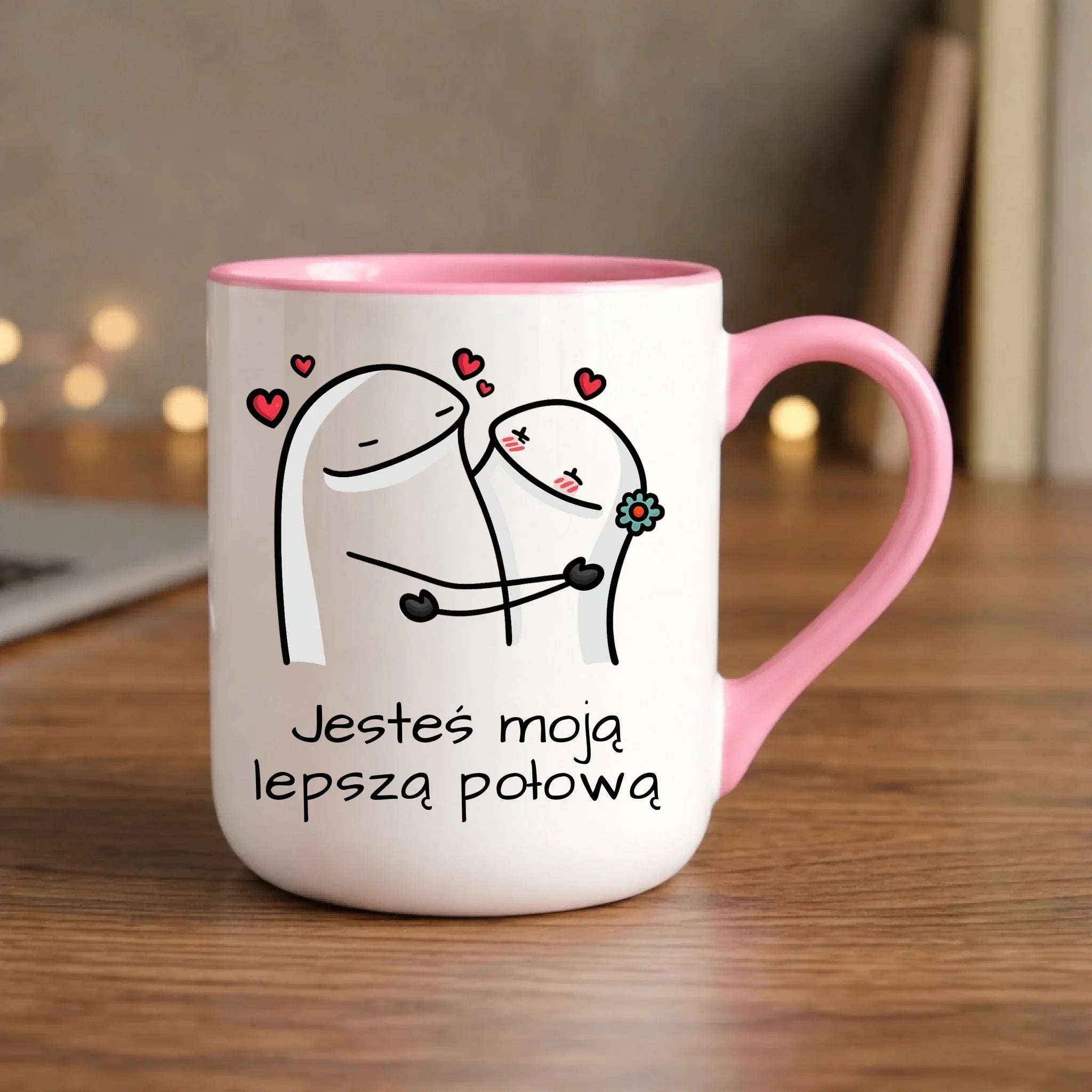 Kubek elegant dla par - Jesteś moją lepszą połową W87 - StoryCups.pl