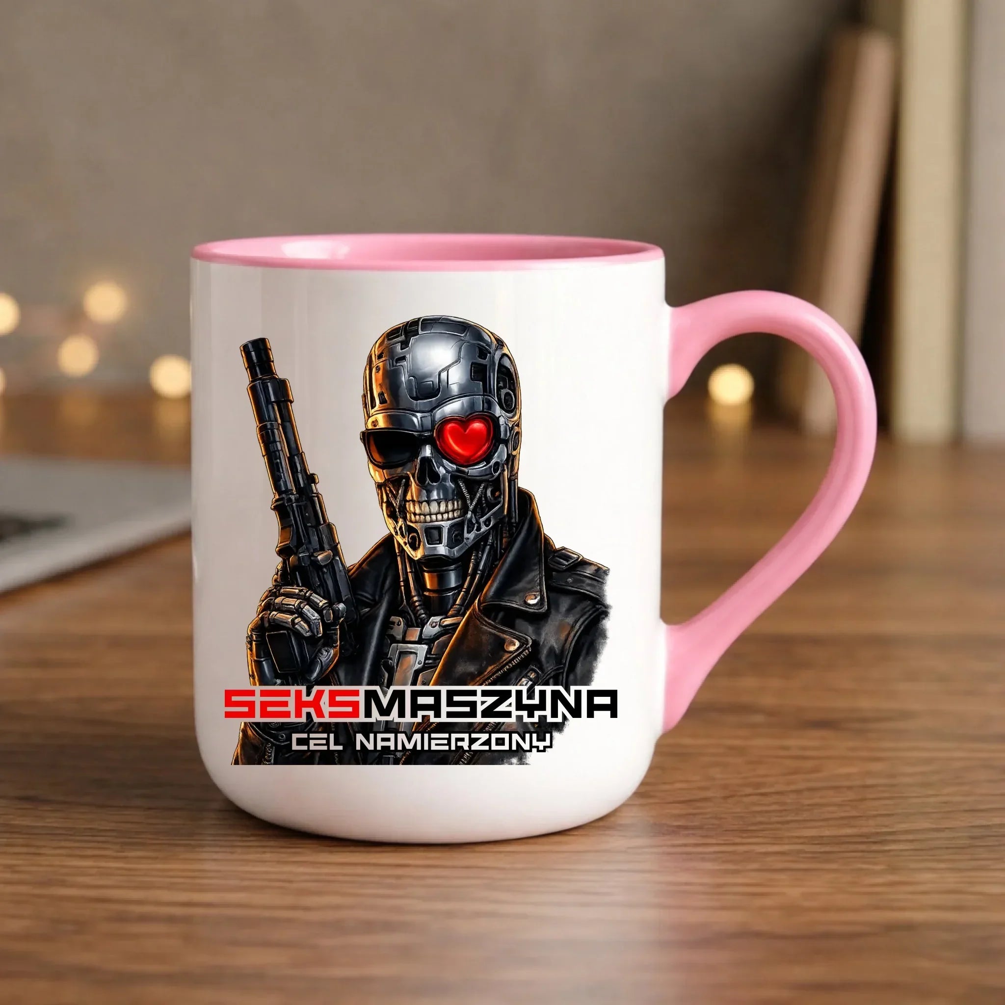 Kubek elegant dla faceta - Cyborg z sercem Seks maszyna DCH32 - StoryCups.pl