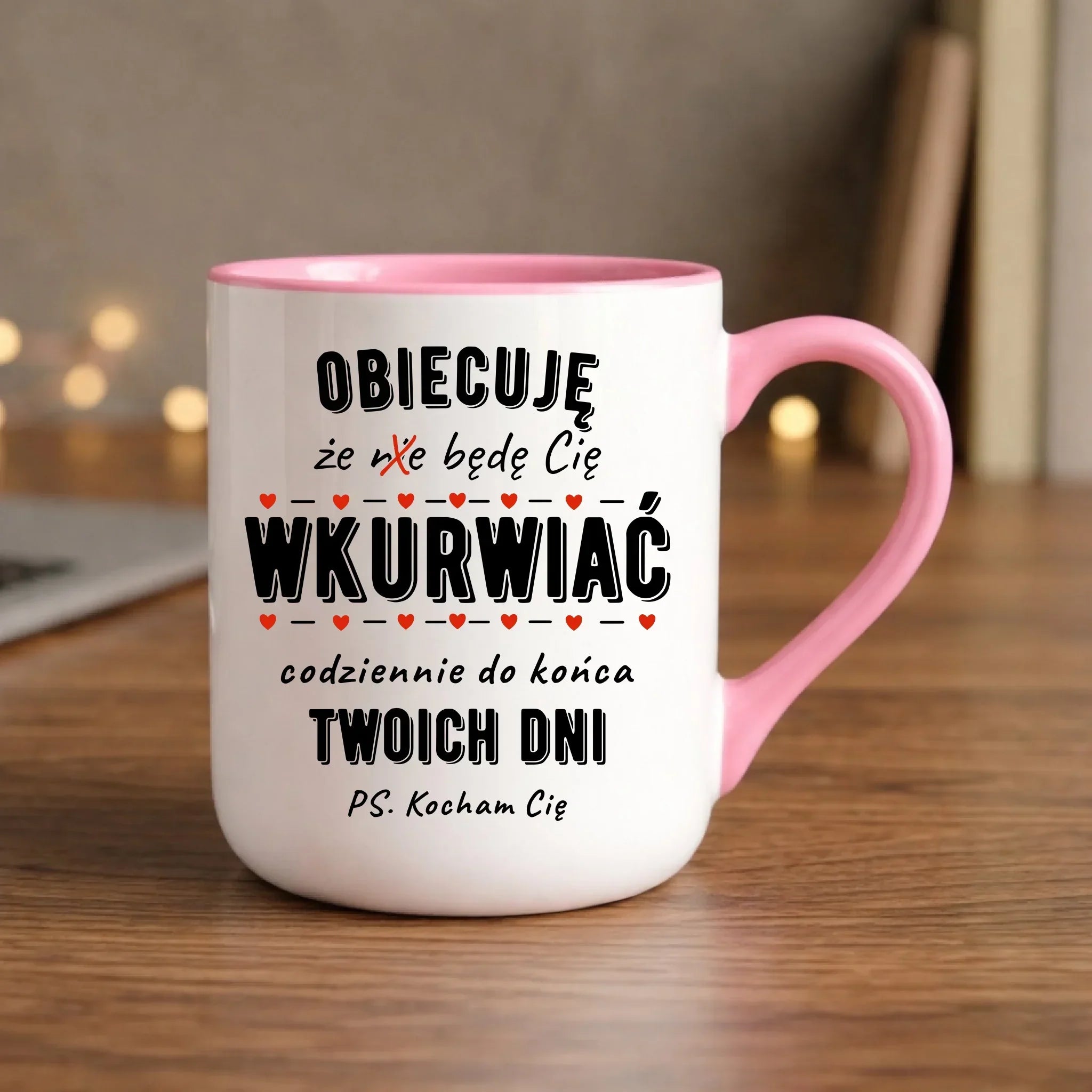 Kubek elegant - Obiecuję, że będę Cię wku*rwiać codziennie - bez cenzury W65 - StoryCups.pl