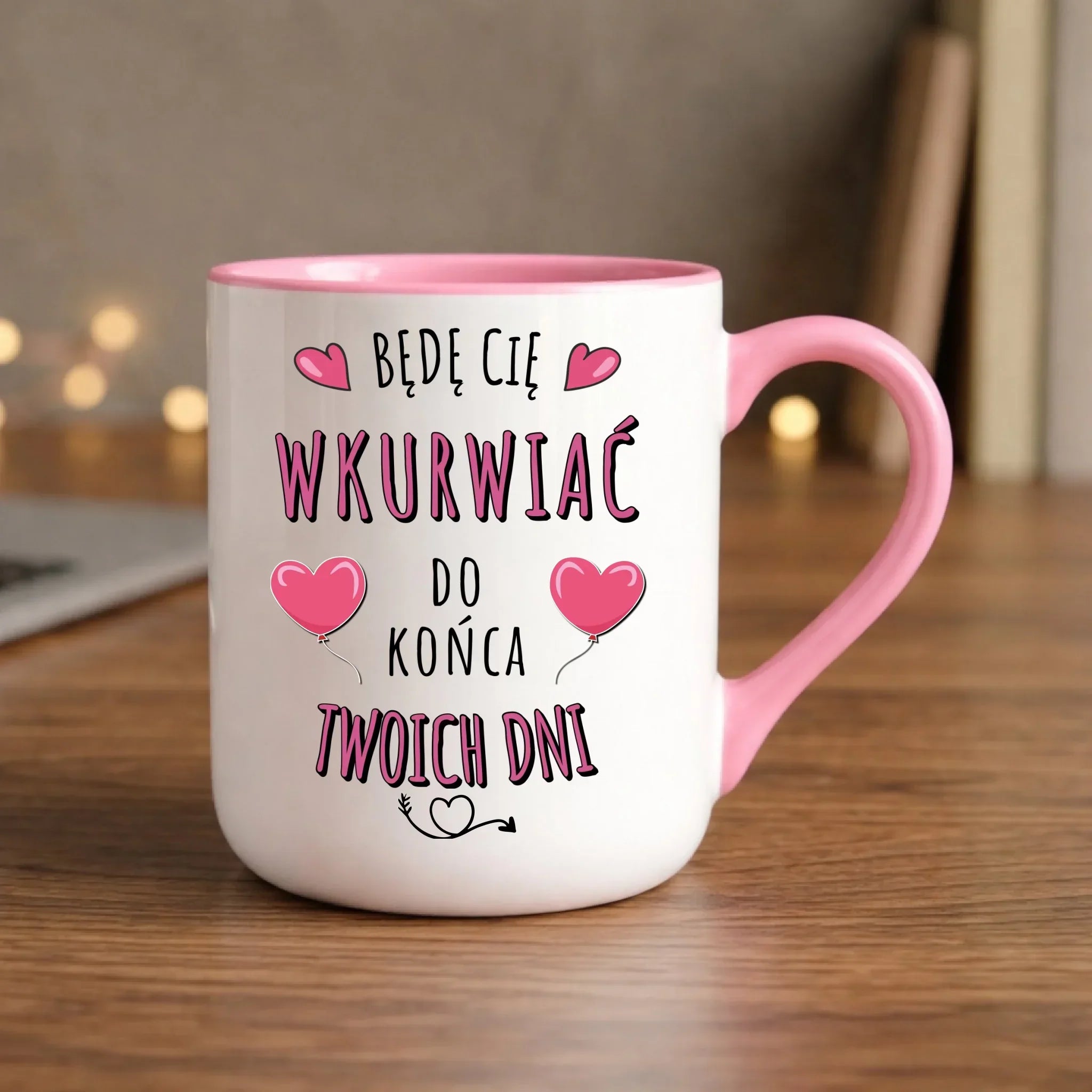 Kubek elegant dla par - Będę Cię wku*rwiać do końca Twoich dni - bez cenzury W62 - StoryCups.pl