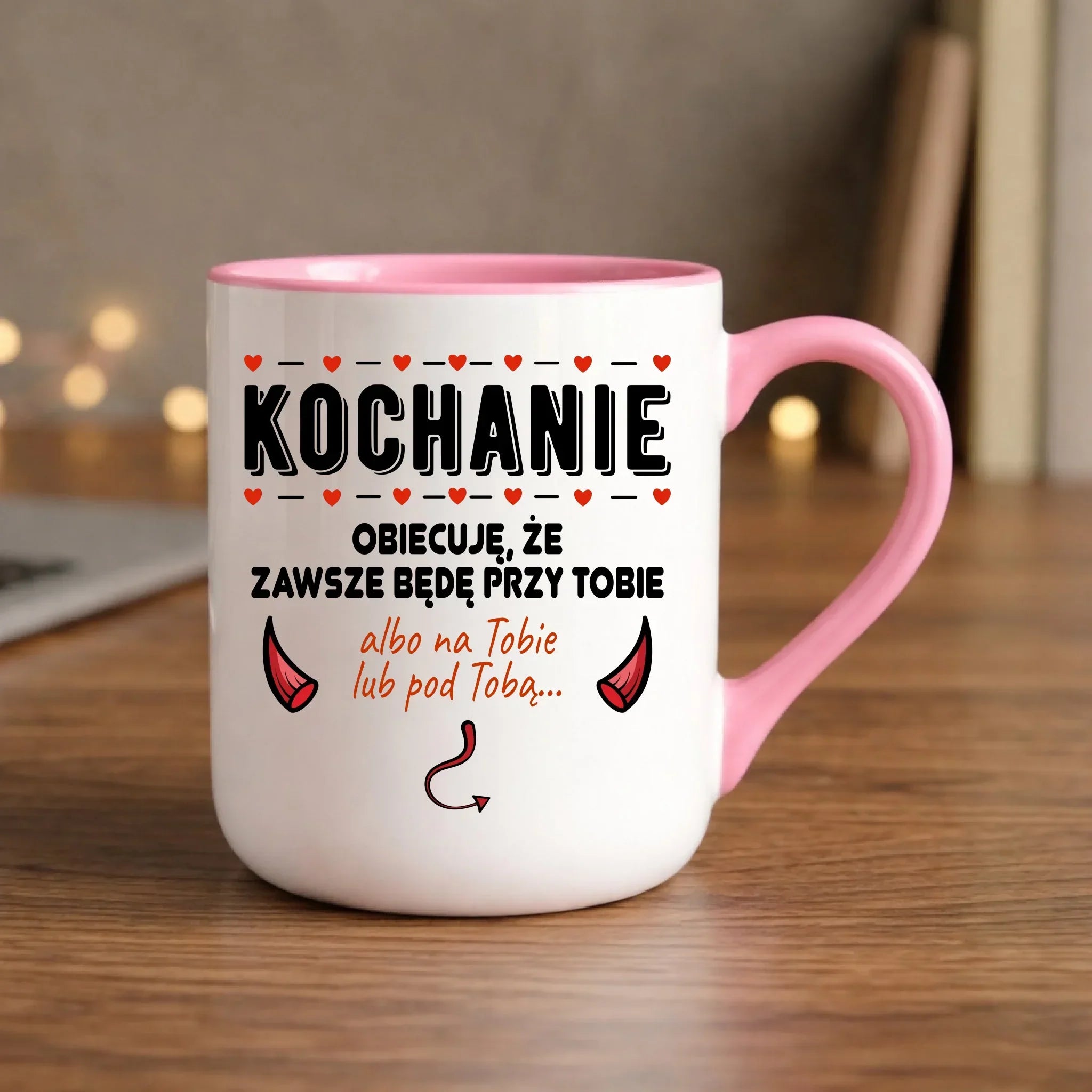 Kubek elegant dla par - Obiecuję, że zawsze będę przy Tobie W50 - StoryCups.pl