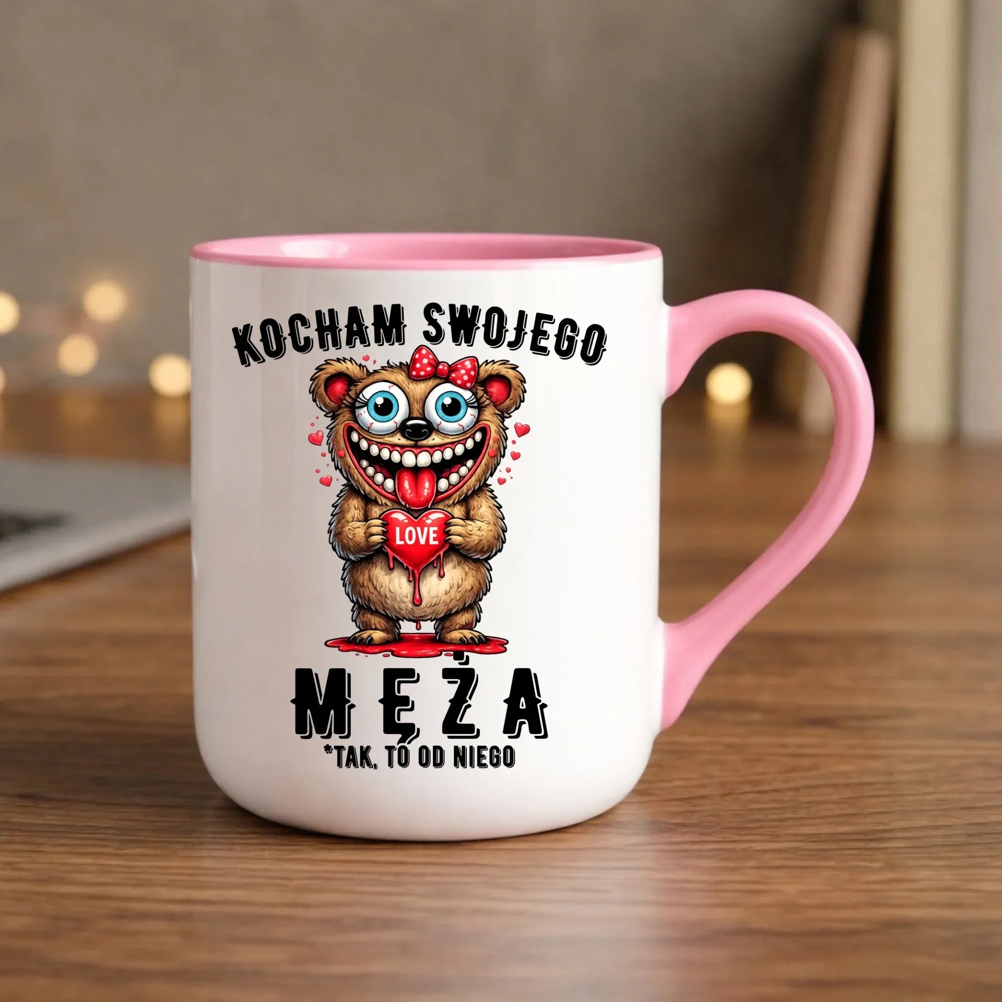 Kubek elegant dla żony - Kocham swojego męża W22 - StoryCups.pl