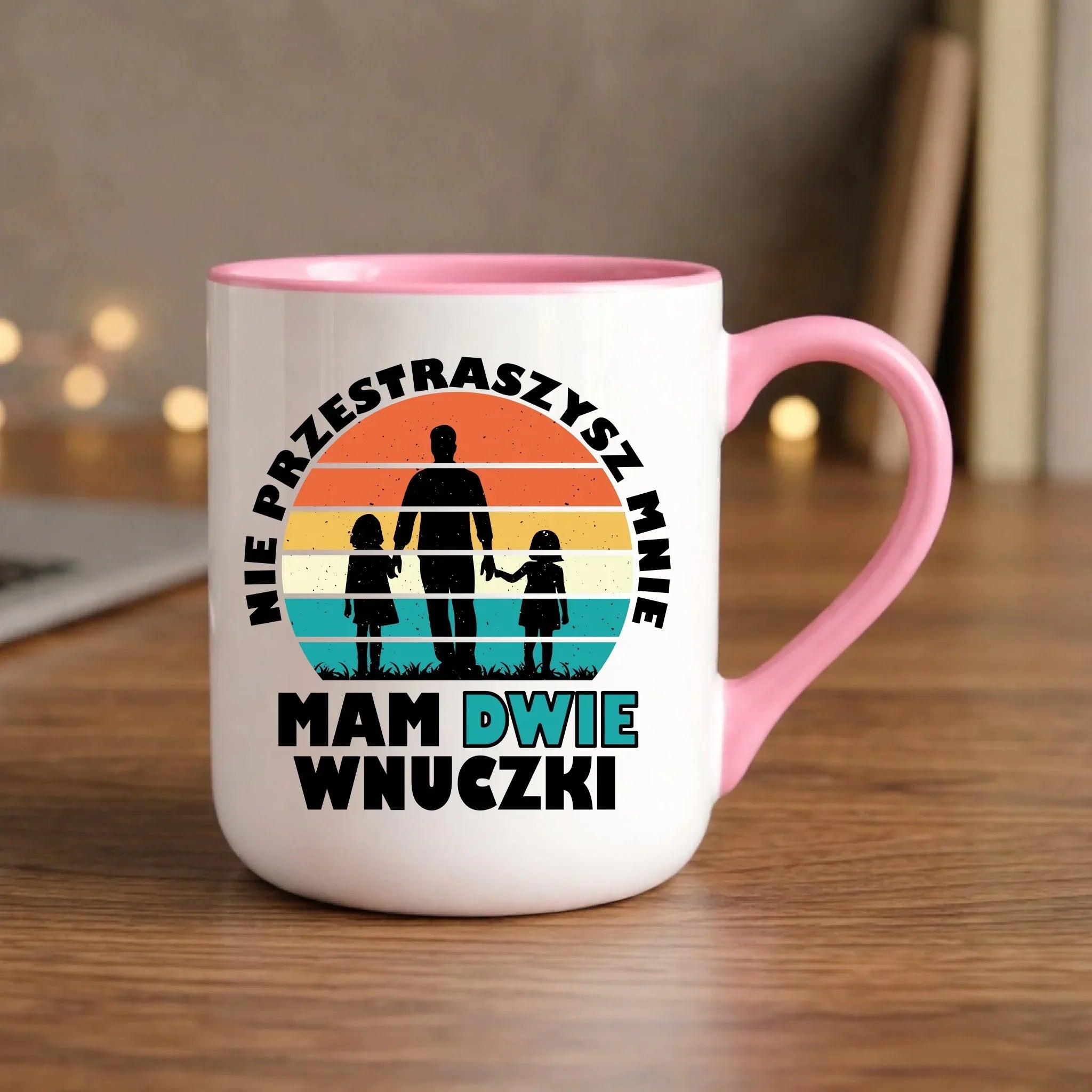Kubek elegant dla dziadka - Nie przestraszysz mnie mam dwie wnuczki D41 - StoryCups.pl