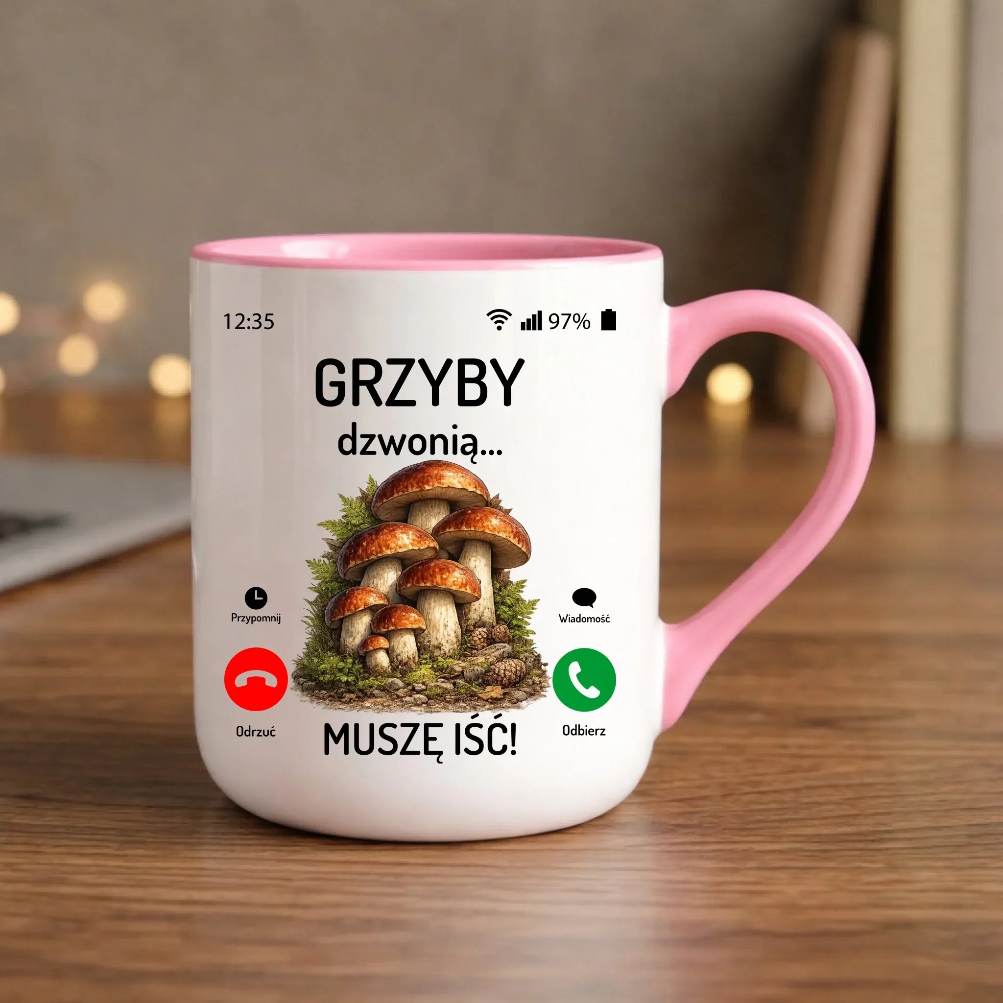 Kubek elegant dla dziadka wędkarza - Ryby dzwonią muszę iść D37 - StoryCups.pl