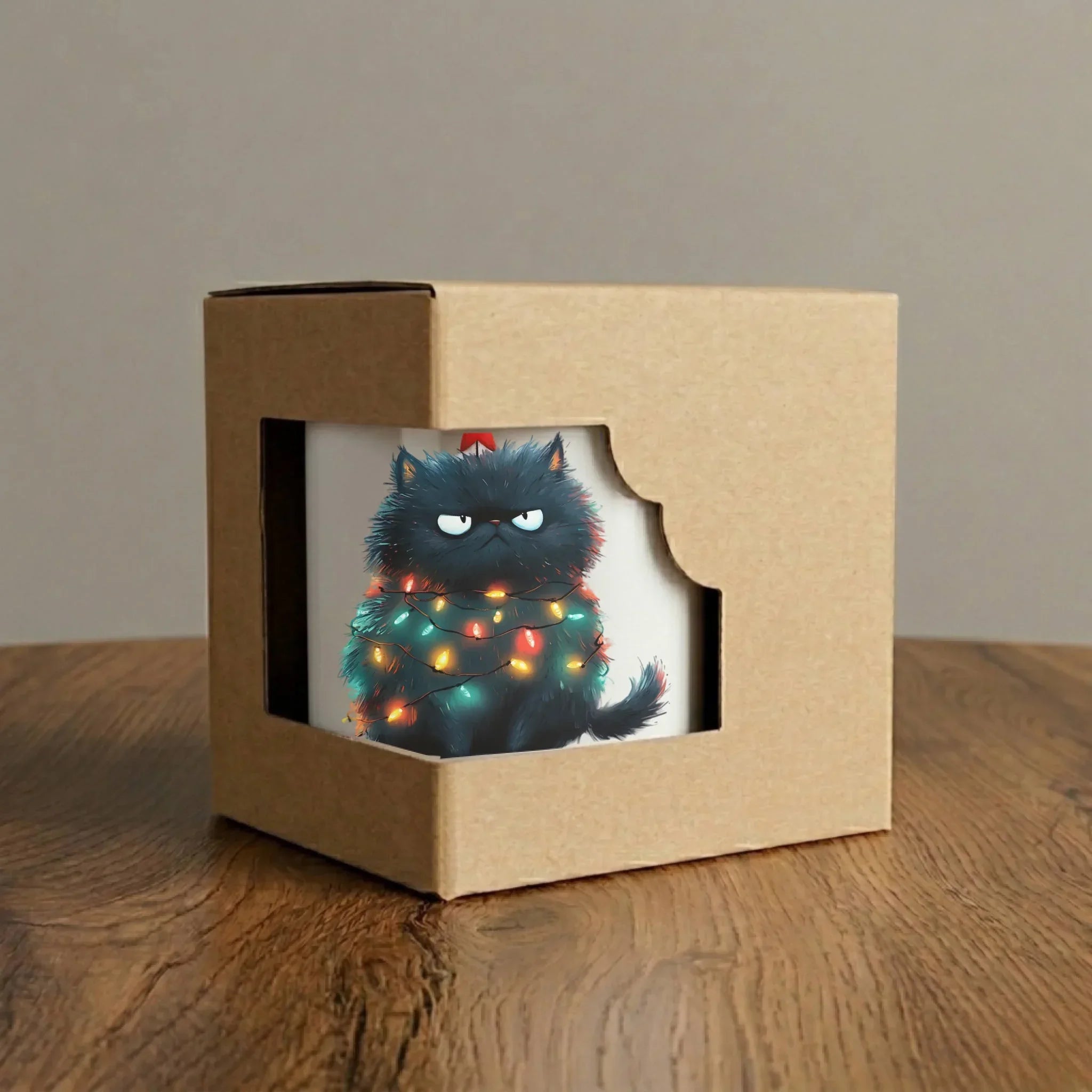 Kubek elegant świąteczny - Grumpy Cat Merry what? BN37 - StoryCups.pl