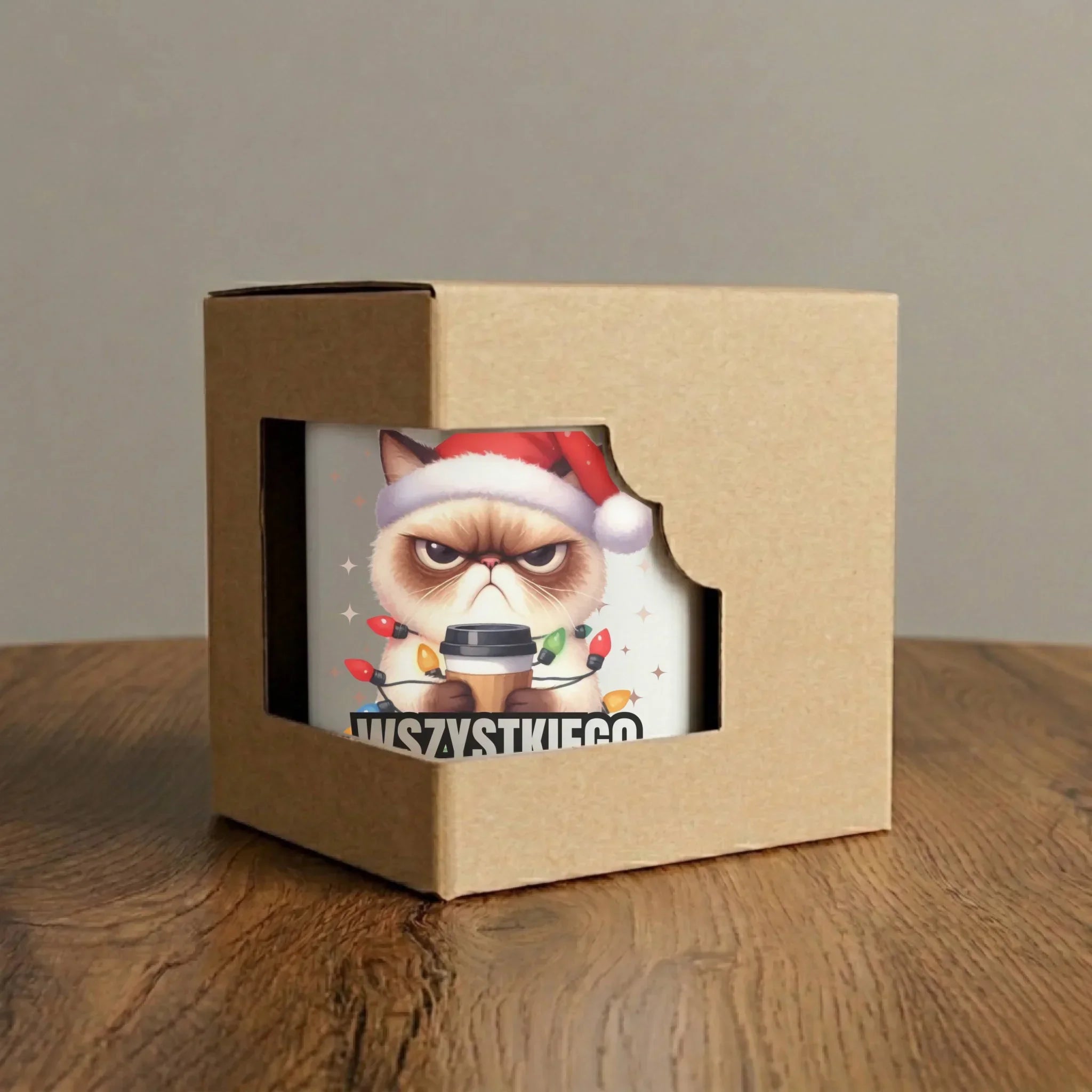 Kubek elegant świąteczny - Grumpy Cat Wszystkiego nawzajem BN33 - StoryCups.pl