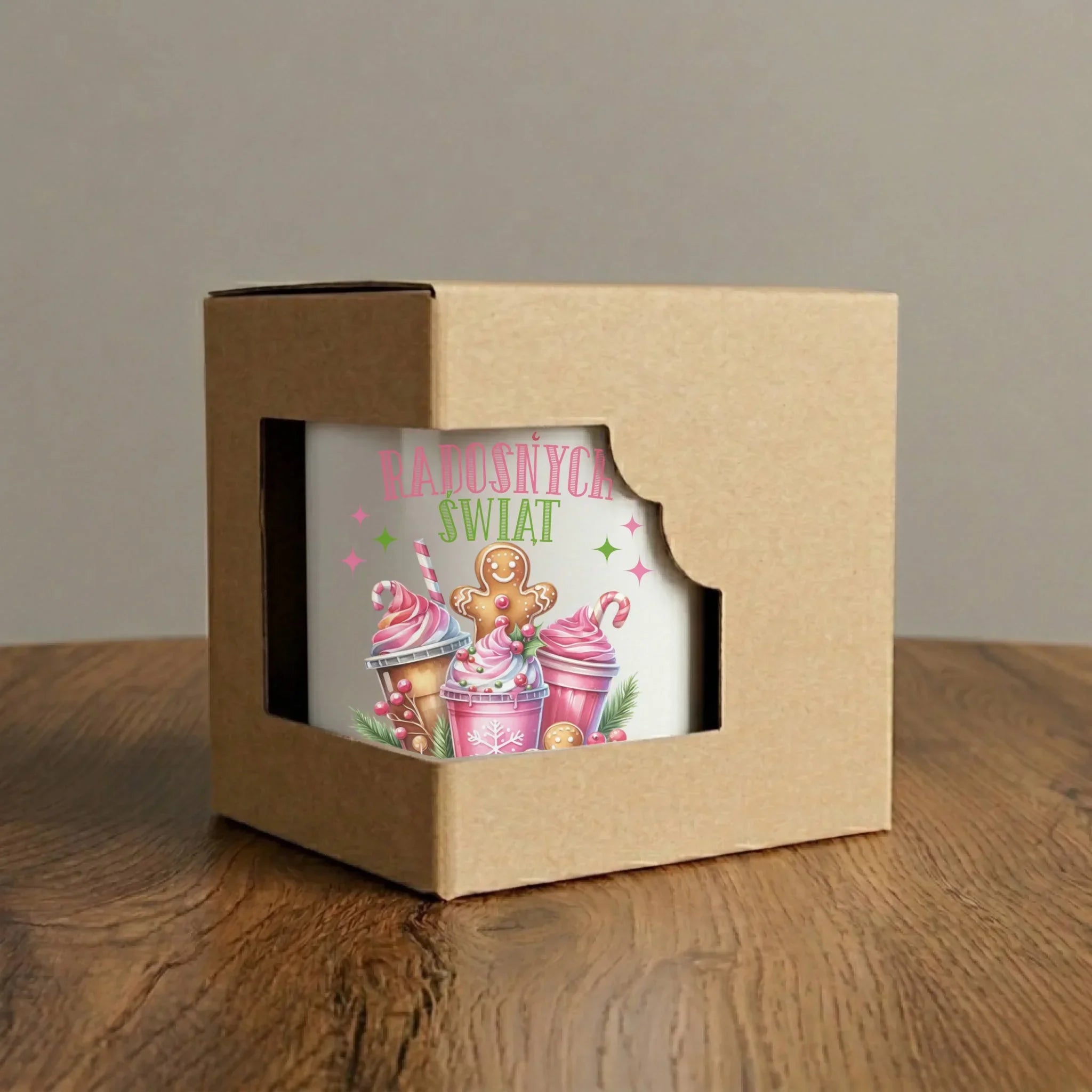 Kubek elegant świąteczny - Radosnych Świąt - personalizowany BN58 - StoryCups.pl