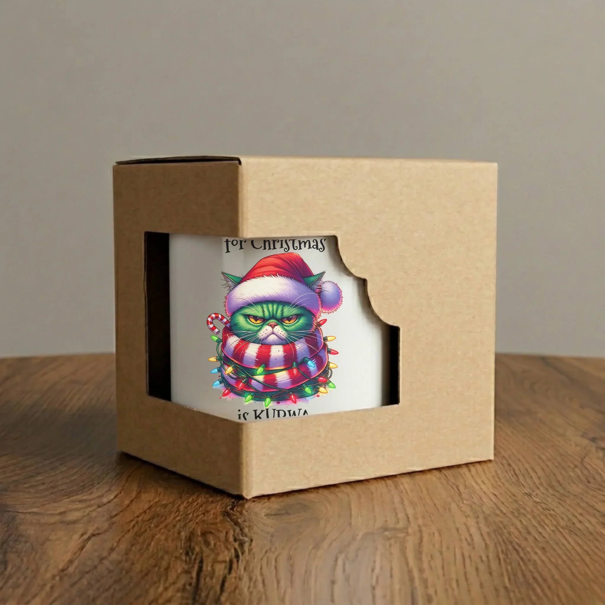 Kubek elegant świąteczny - All I need for Christmas is ku*wa święty spokój - bez cenzury BN101 - StoryCups.pl