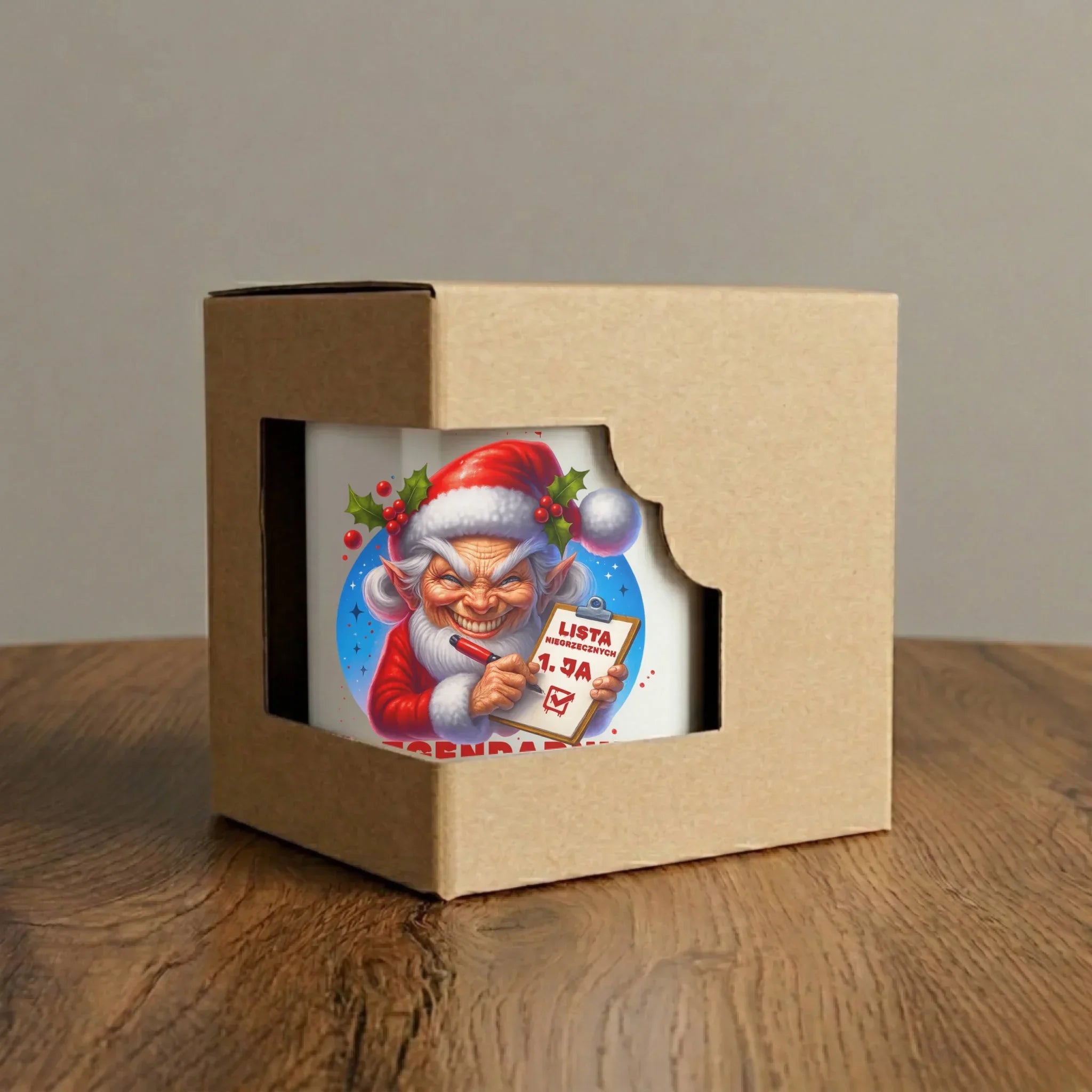 Kubek elegant świąteczny - Legendarnie niegrzeczna - personalizowany BN122 - StoryCups.pl