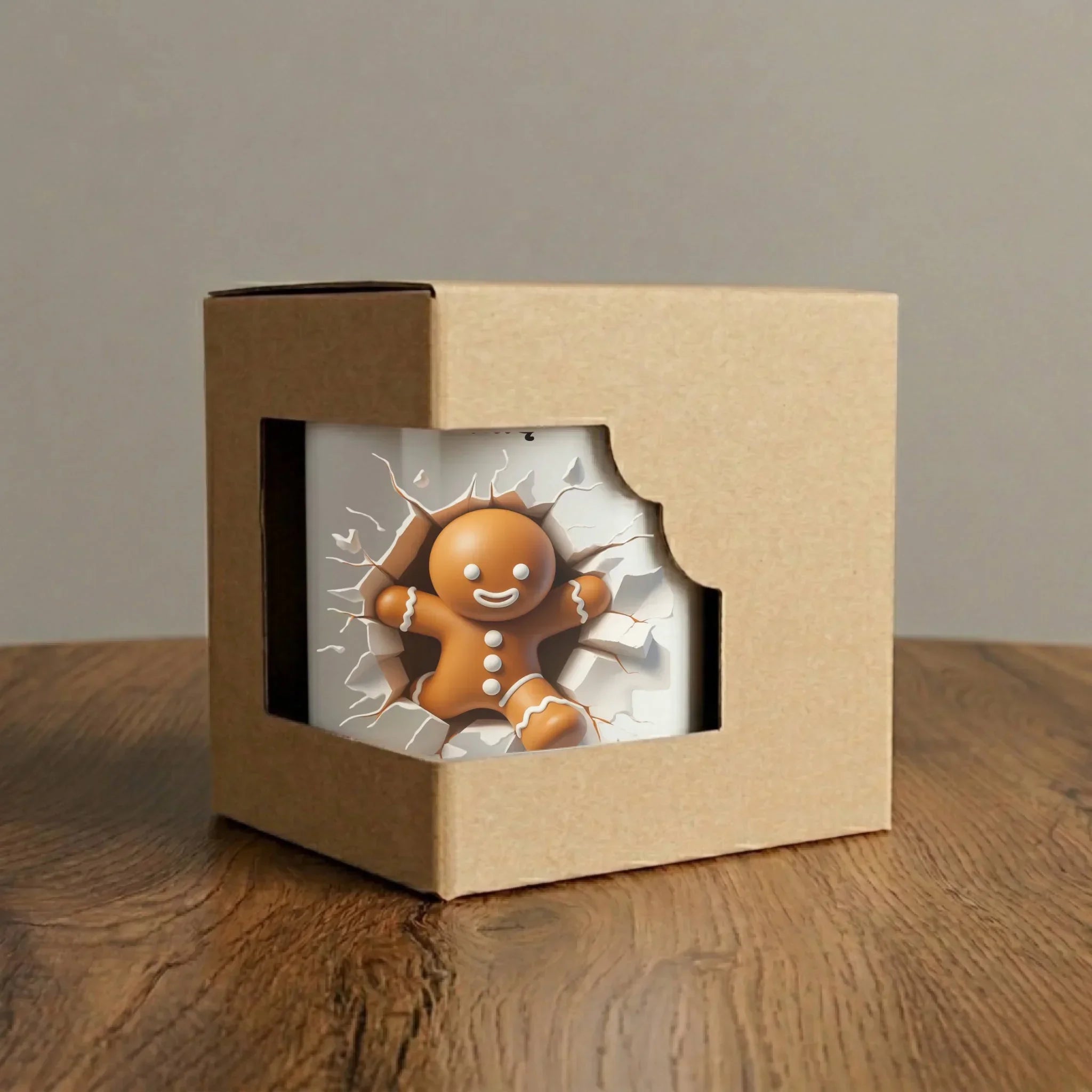 Kubek elegant świąteczny - Pierniczek 3D - personalizowany BN81 - StoryCups.pl