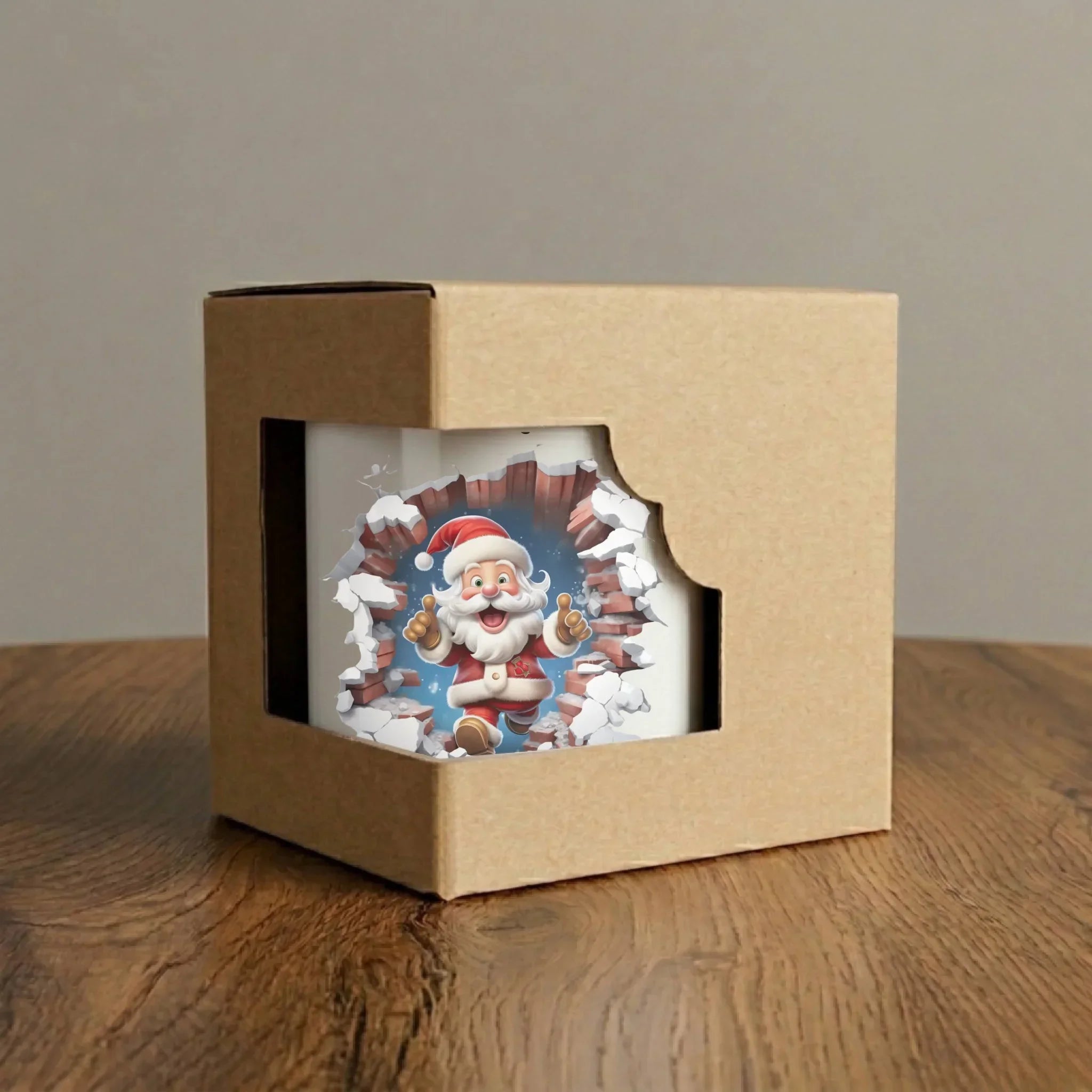 Kubek elegant świąteczny - Mikołaj 3D - personalizowana BN83 - StoryCups.pl