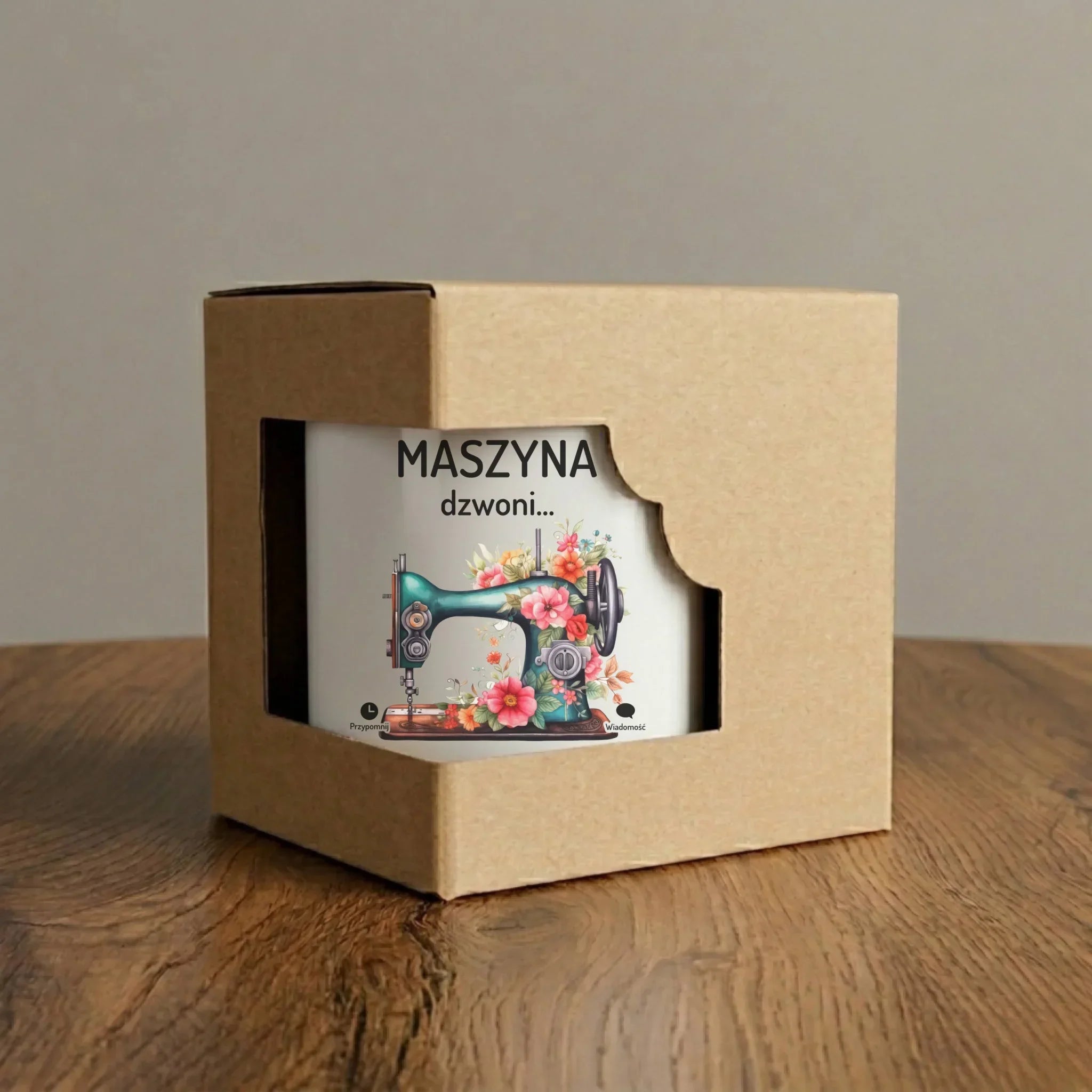 Kubek elegant szyciowy dla krawcowej - Maszyna dzwoni muszę iść HS05 - StoryCups.pl