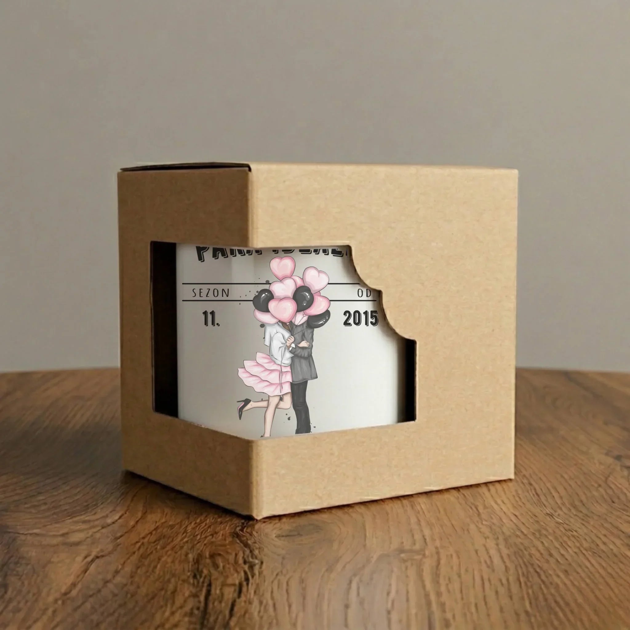 Kubek elegant dla par na rocznicę - Para idealna - personalizowany W11 - StoryCups.pl