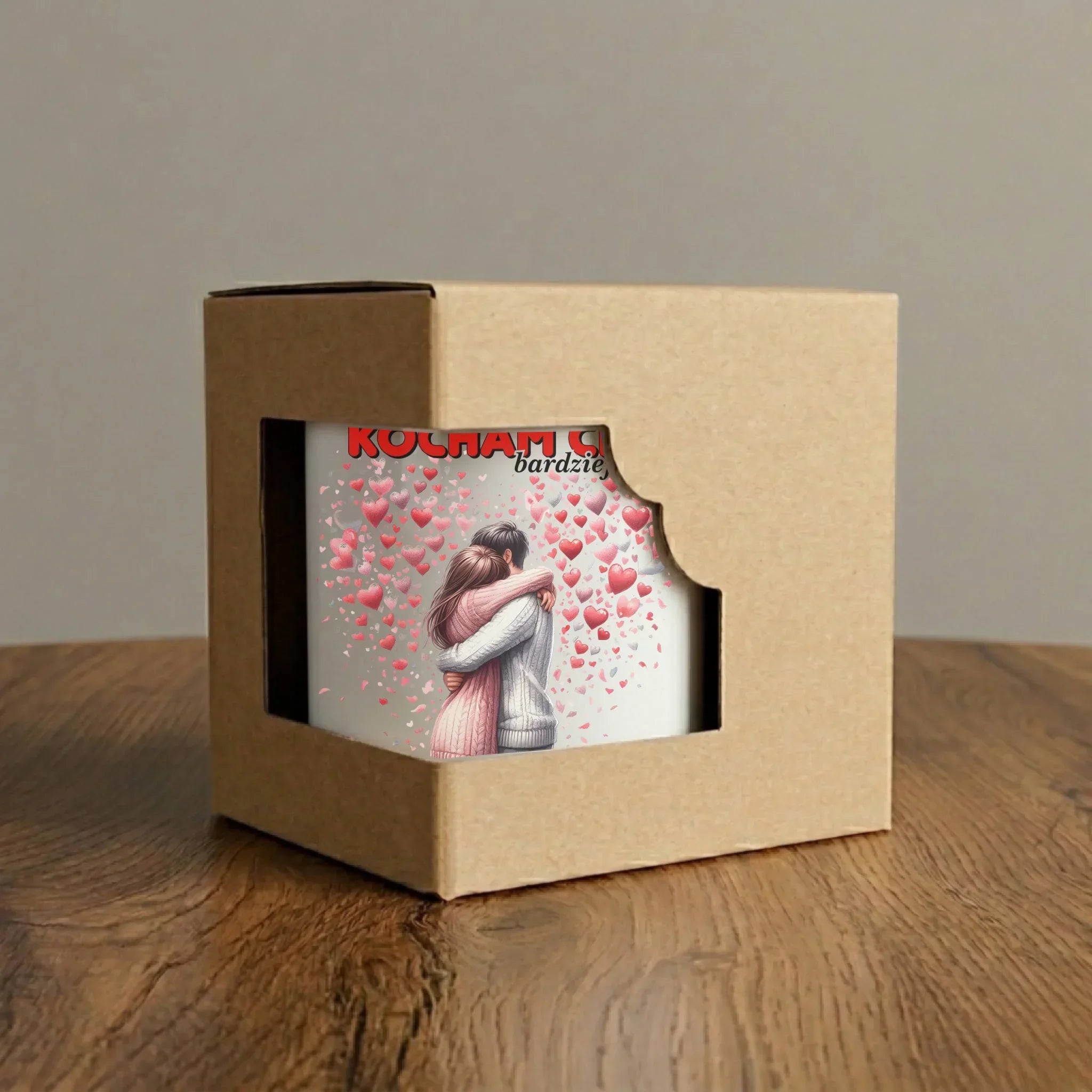 Kubek elegant dla par - Każdego dnia kocham Cię bardziej - personalizowany W09 - StoryCups.pl