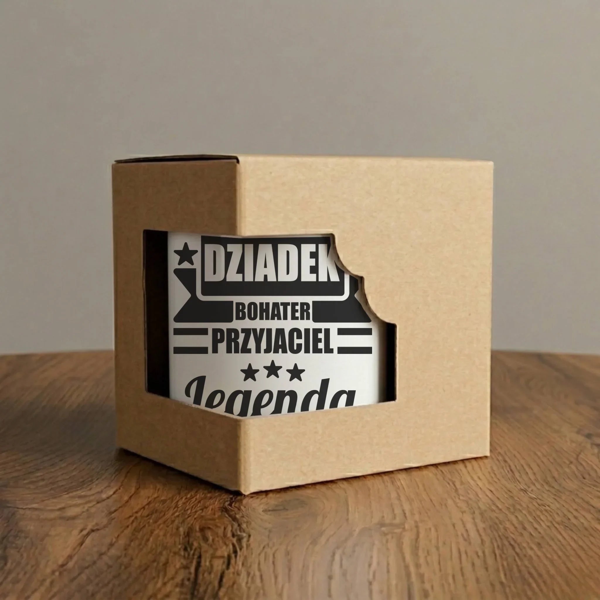 Kubek elegant dla dziadka - Bohater przyjaciel legenda D20 - StoryCups.pl