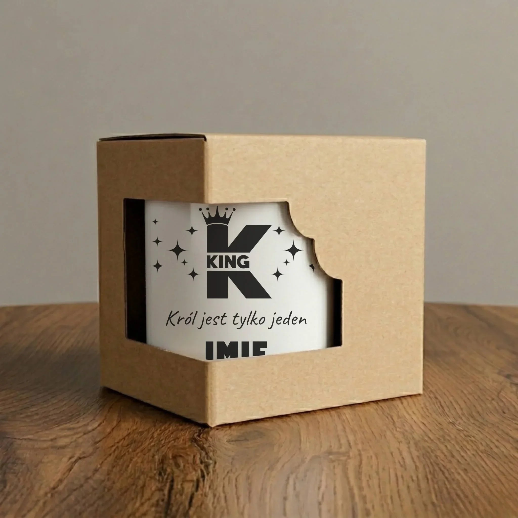 Kubek elegant dla niego - King Król jest tylko jeden - personalizowany W40 - StoryCups.pl