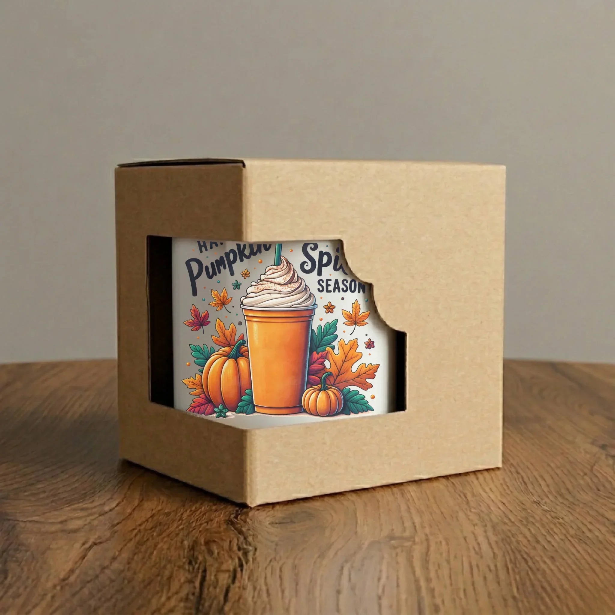 Kubek elegant jesienny - Pumpkin Spice - kawa dyniowa JS02 - StoryCups.pl