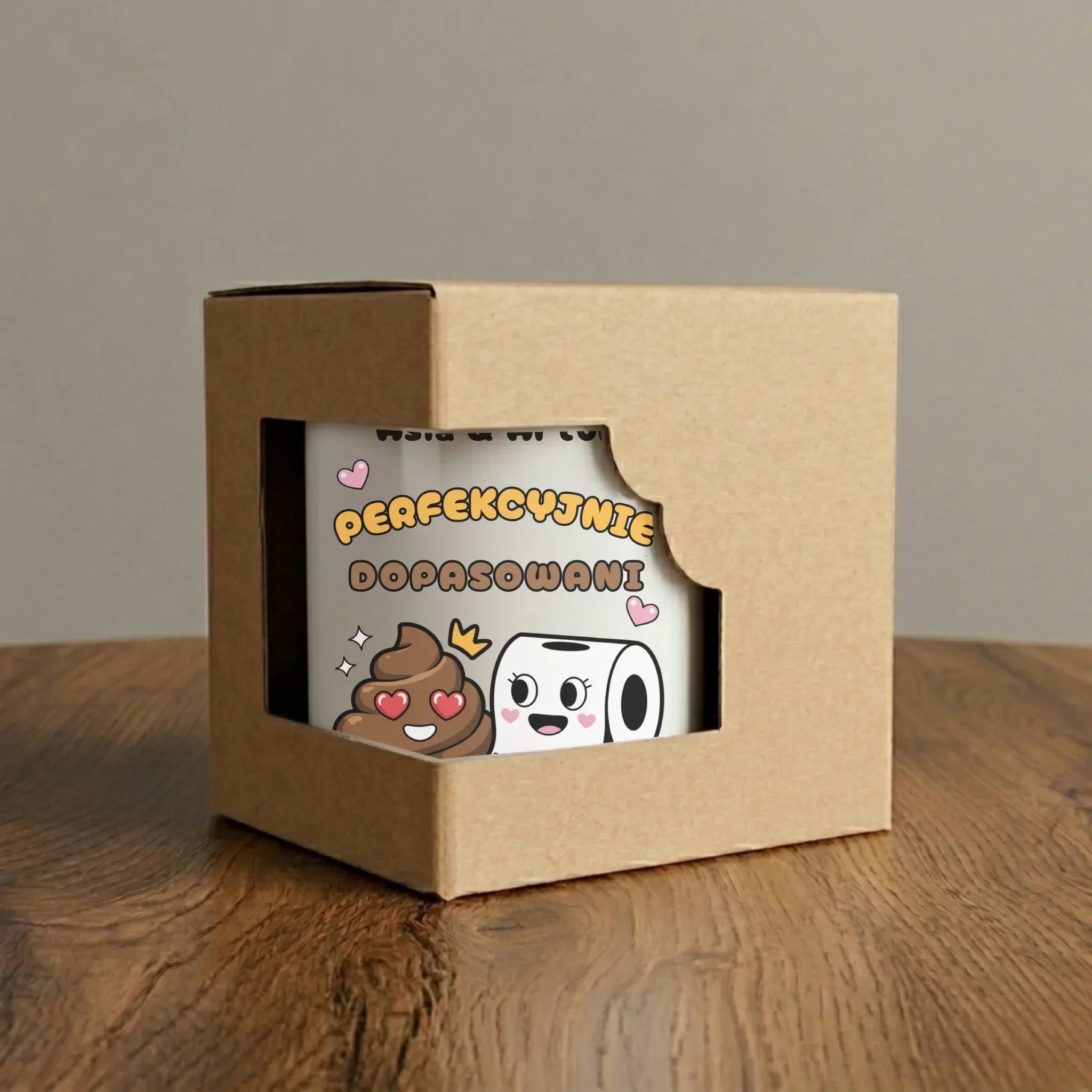 Kubek elegant dla par - Perfekcyjnie dopasowani - personalizowany W81 - StoryCups.pl