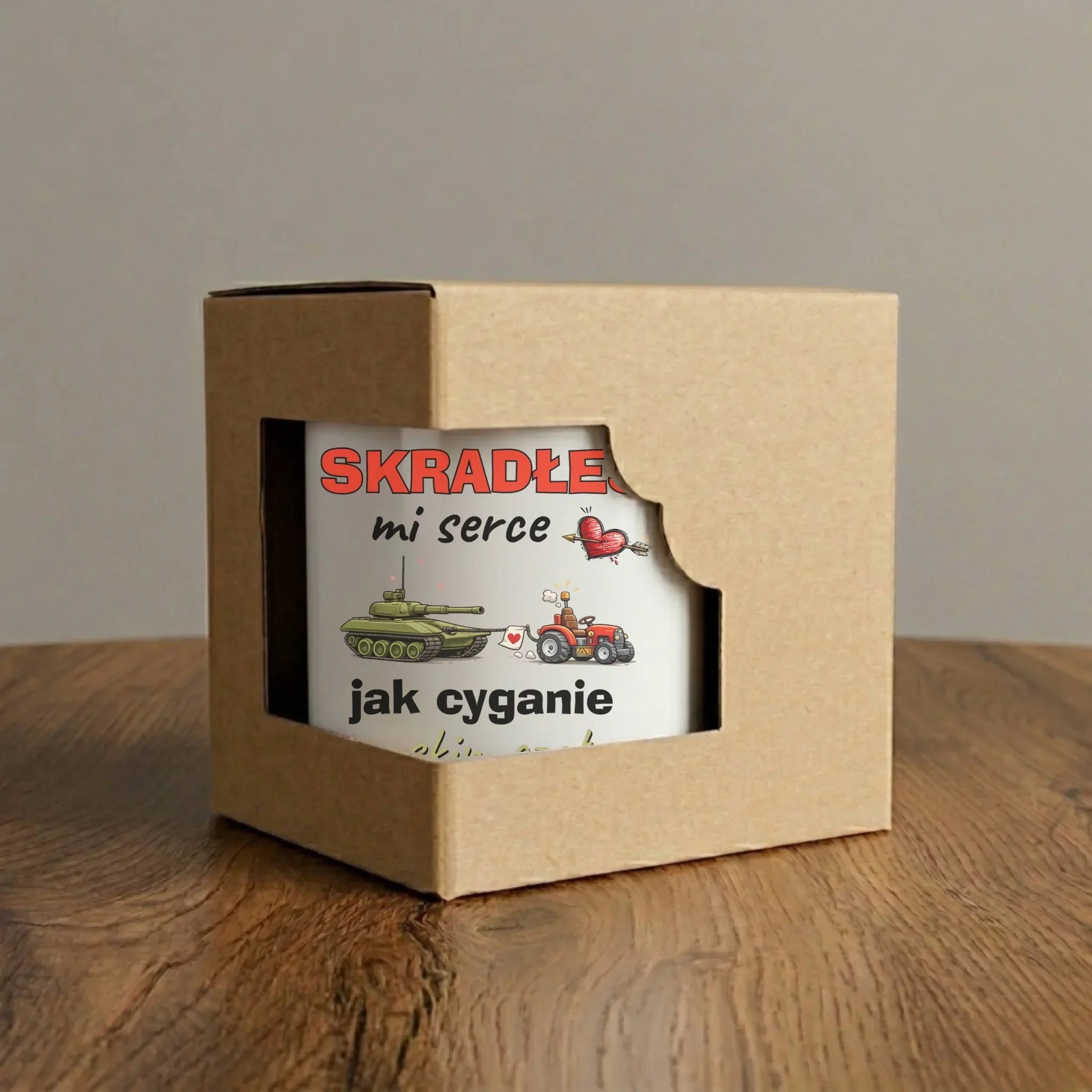 Kubek elegant - Skradłeś mi serce jak cyganie ruskim czołg W77 - StoryCups.pl