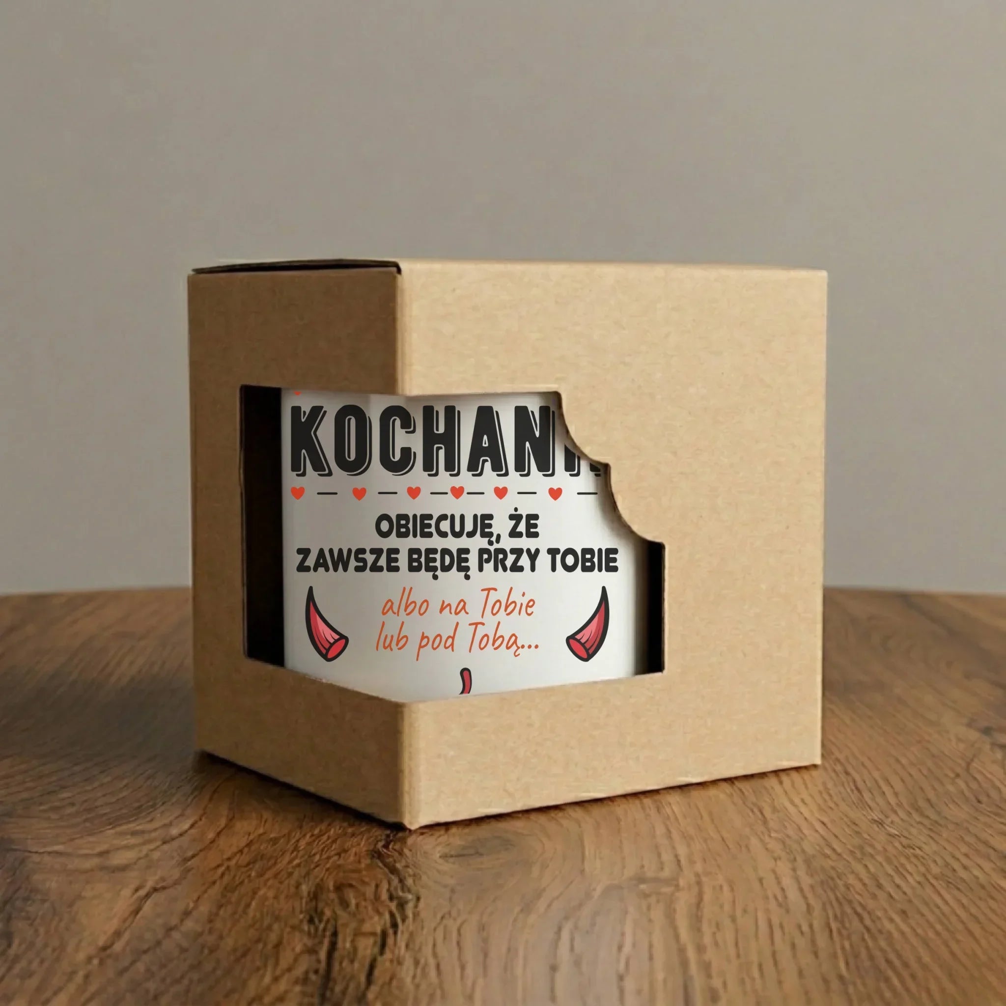 Kubek elegant dla par - Obiecuję, że zawsze będę przy Tobie W50 - StoryCups.pl