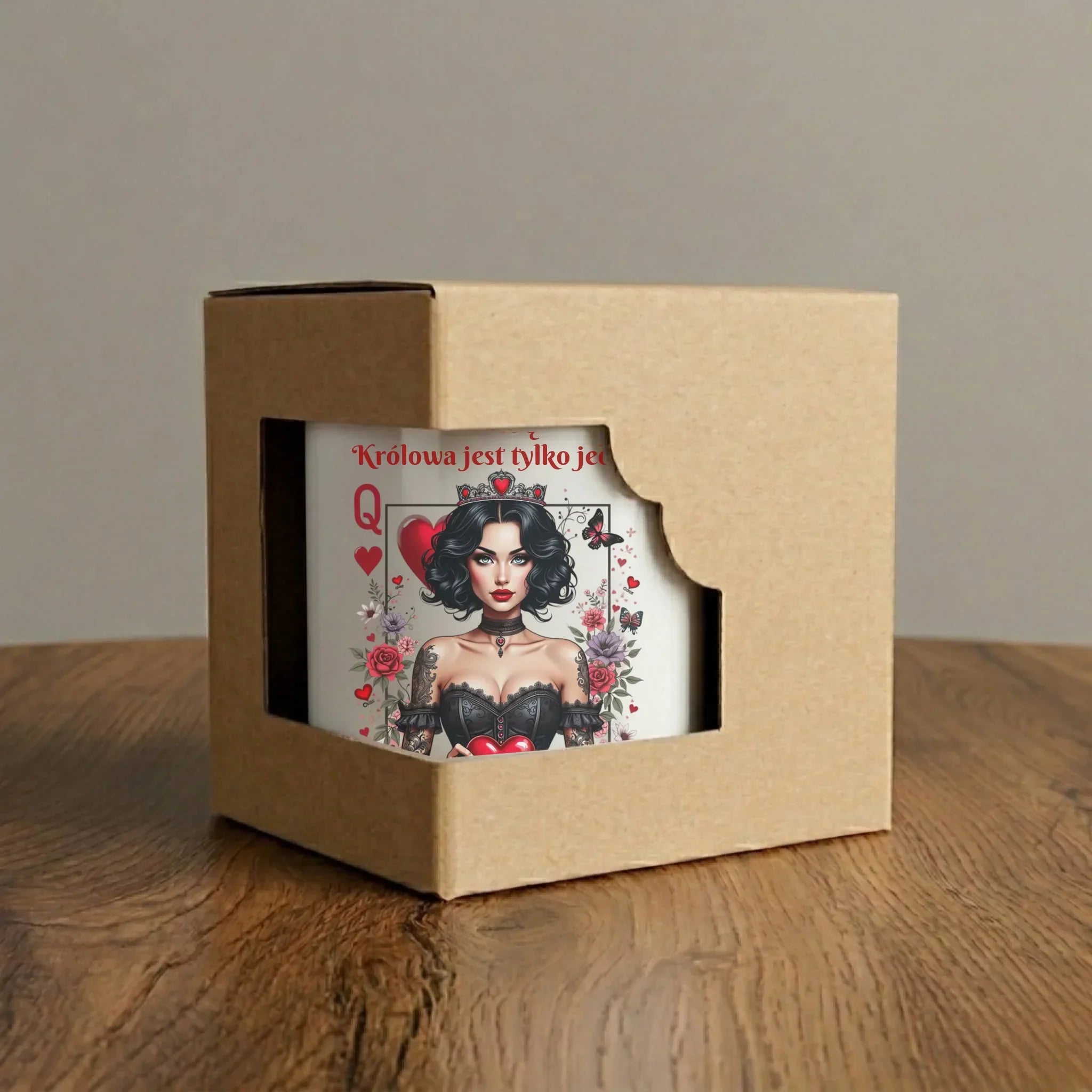 Kubek elegant dla niej - Królowa jest tylko jedna - personalizowany W46 - StoryCups.pl