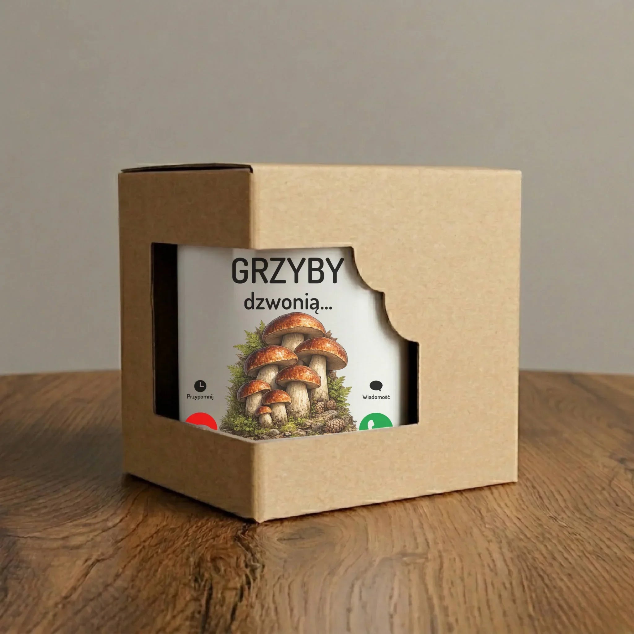 Kubek elegant dla dziadka grzybiarza - Grzyby dzwonią muszę iść D36 - StoryCups.pl