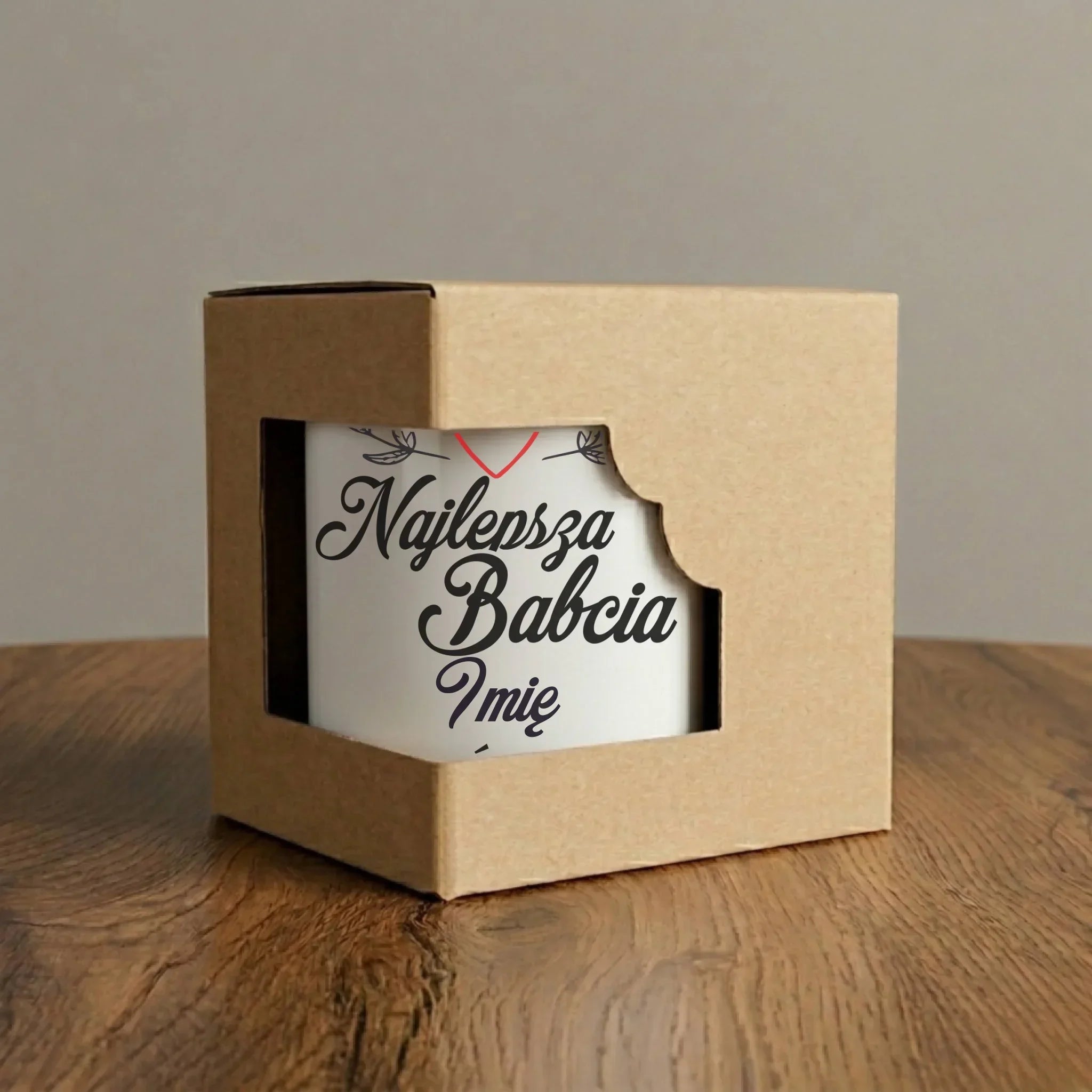 Kubek elegant dla babci - Najlepsza Babcia na Świecie - personalizowany B12 - StoryCups.pl
