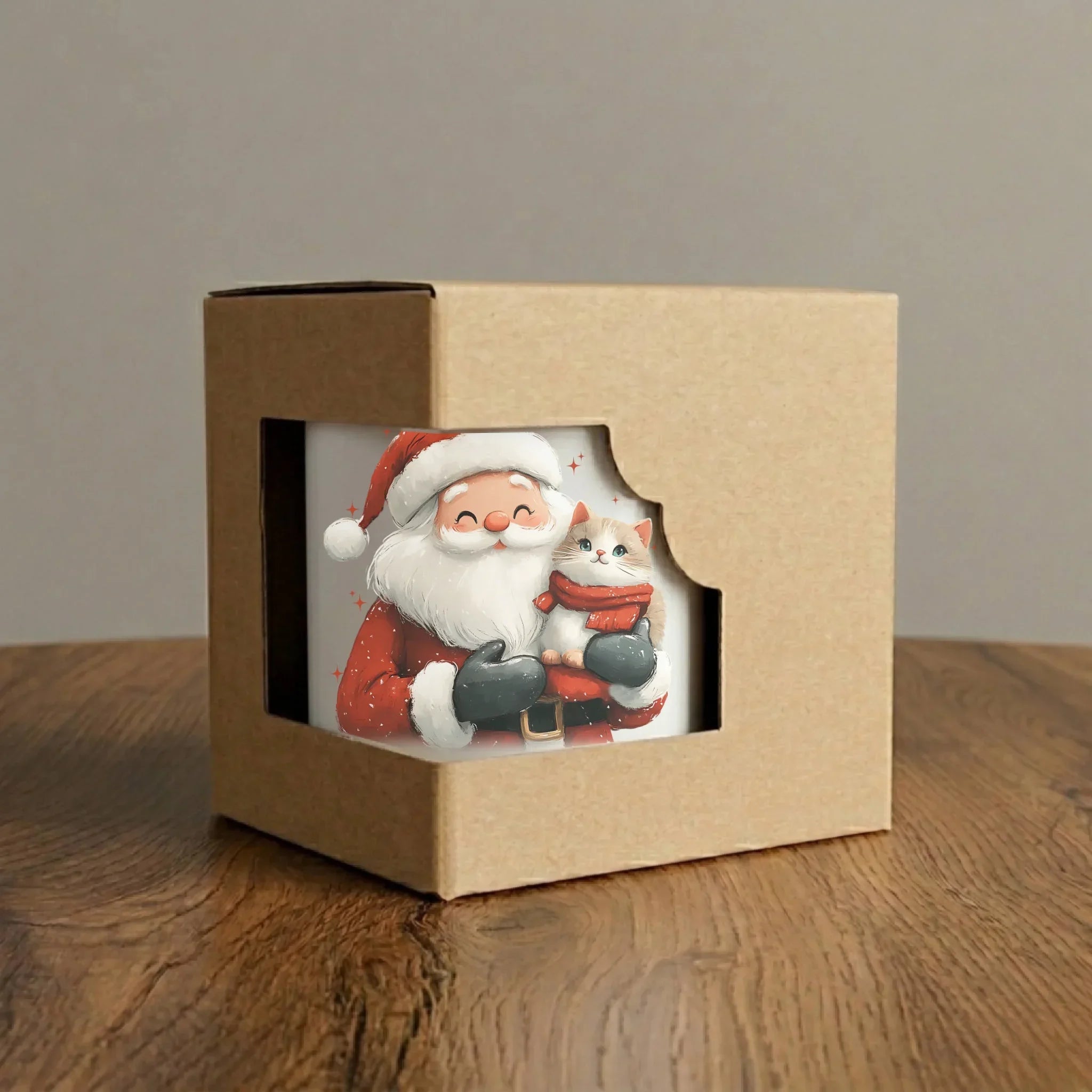 Kubek elegant świąteczny - prezent dla kociary - Merry Catmas BN38 - StoryCups.pl