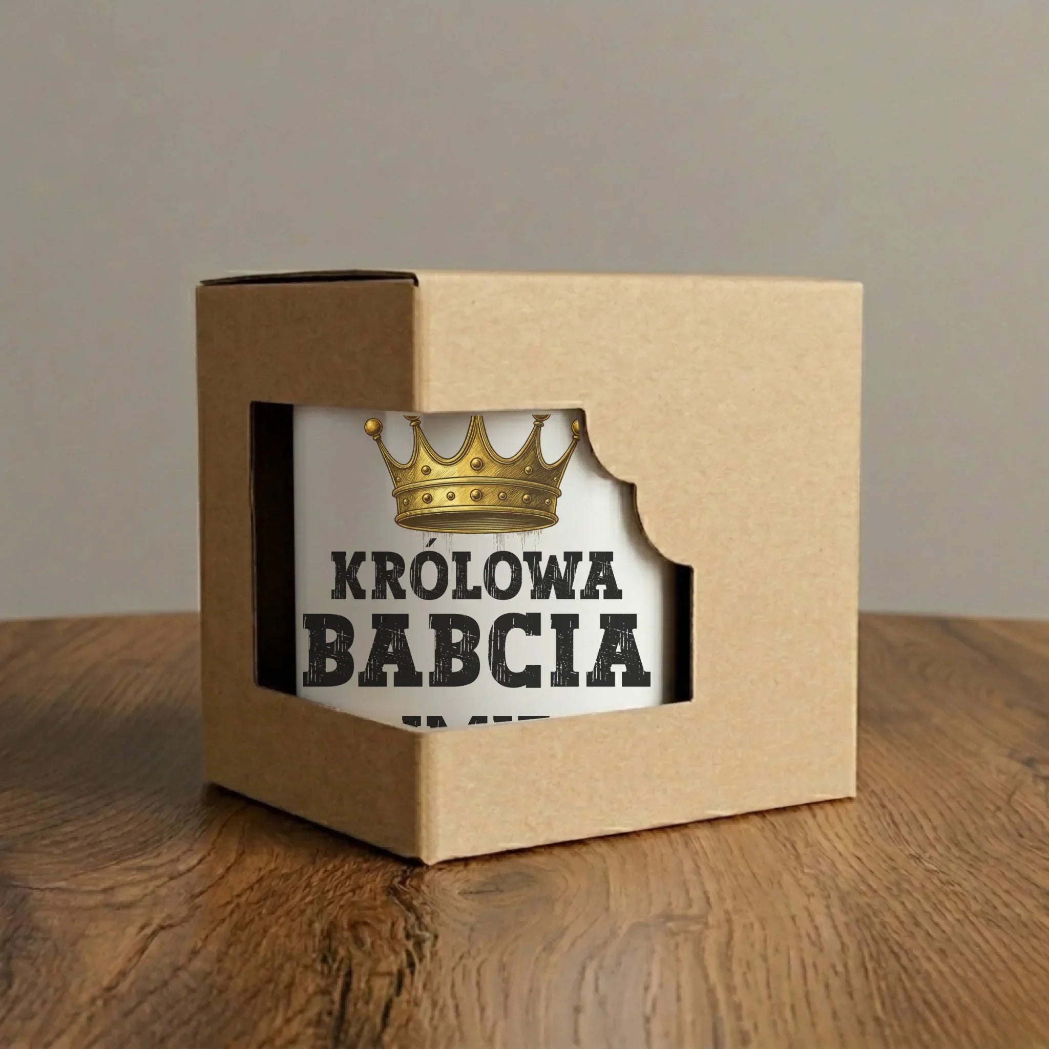 Kubek elegant dla babci - Królowa Babcia - personalizowany B17 - StoryCups.pl
