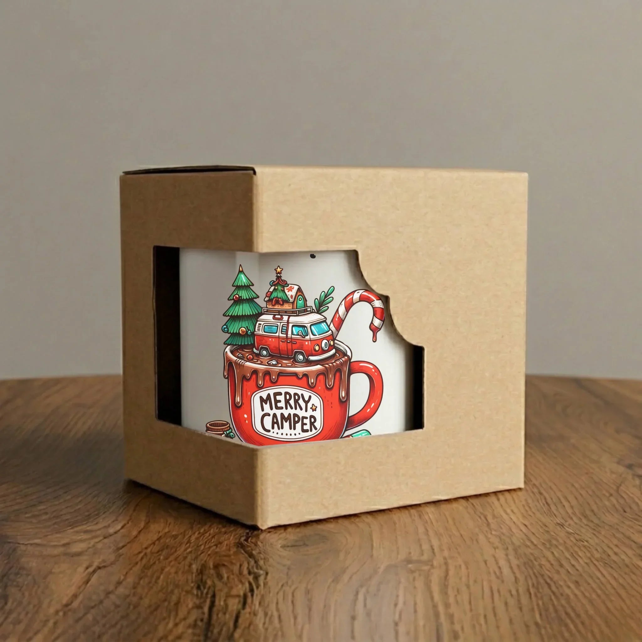 Kubek elegant świąteczny - Kamper Merry Camper - personalizowany BN43 - StoryCups.pl