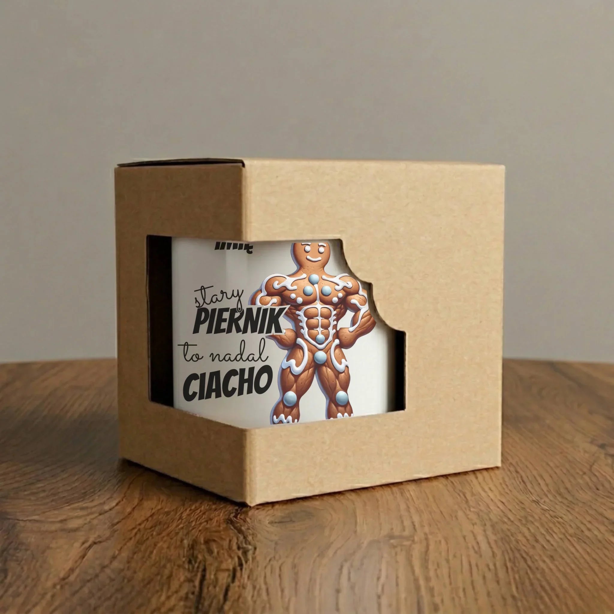 Kubek elegant świąteczny - Stary piernik to nadal ciacho - personalizowany BN23 - StoryCups.pl