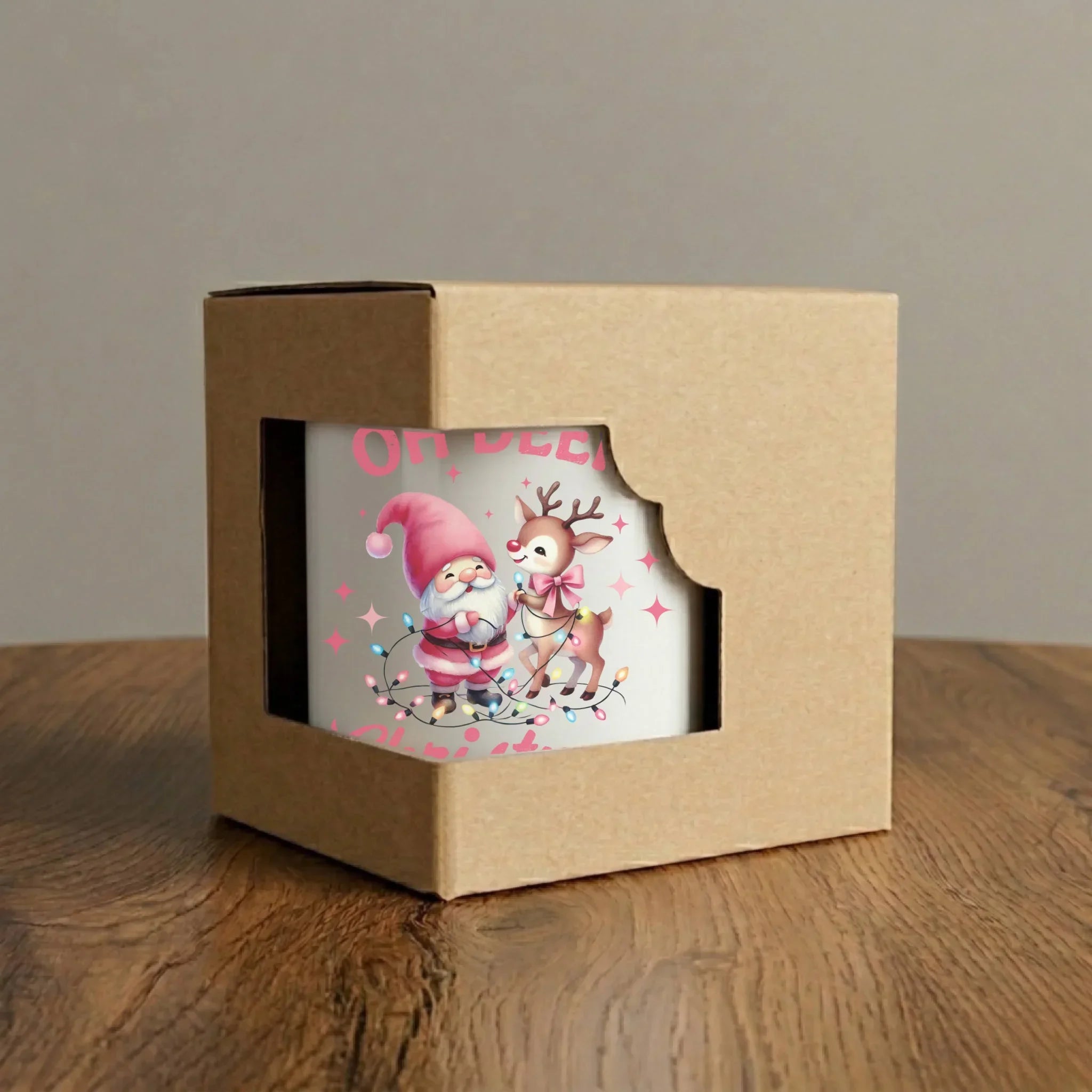 Kubek elegant świąteczny - Oh deer Christmas is here BN59 - StoryCups.pl