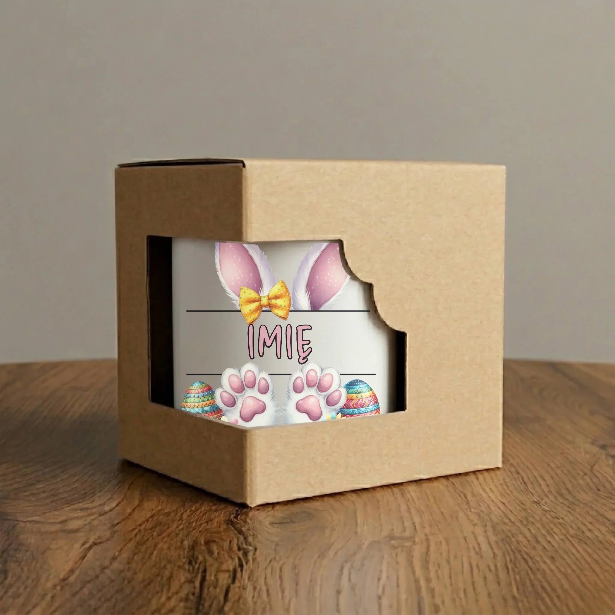 Kubek elegant wielkanocny - Zajączek - personalizowany WN13 - StoryCups.pl