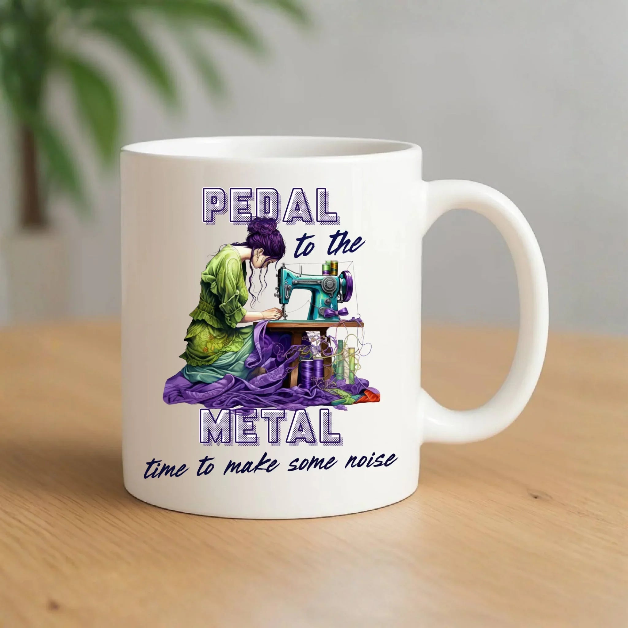 Kubek szyciowy - prezent dla krawcowej - PEDAL METAL HS01 - StoryCups.pl
