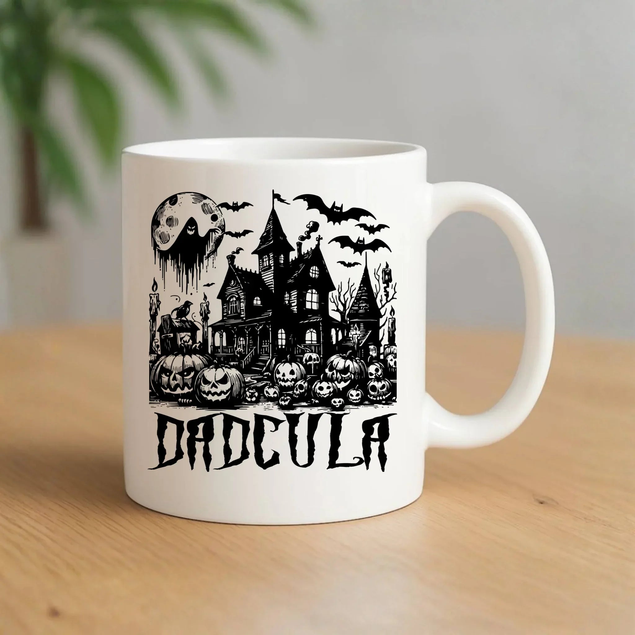 Kubek halloweenowy dla taty - Upiorny dom - Dadcula HL19 - StoryCups.pl