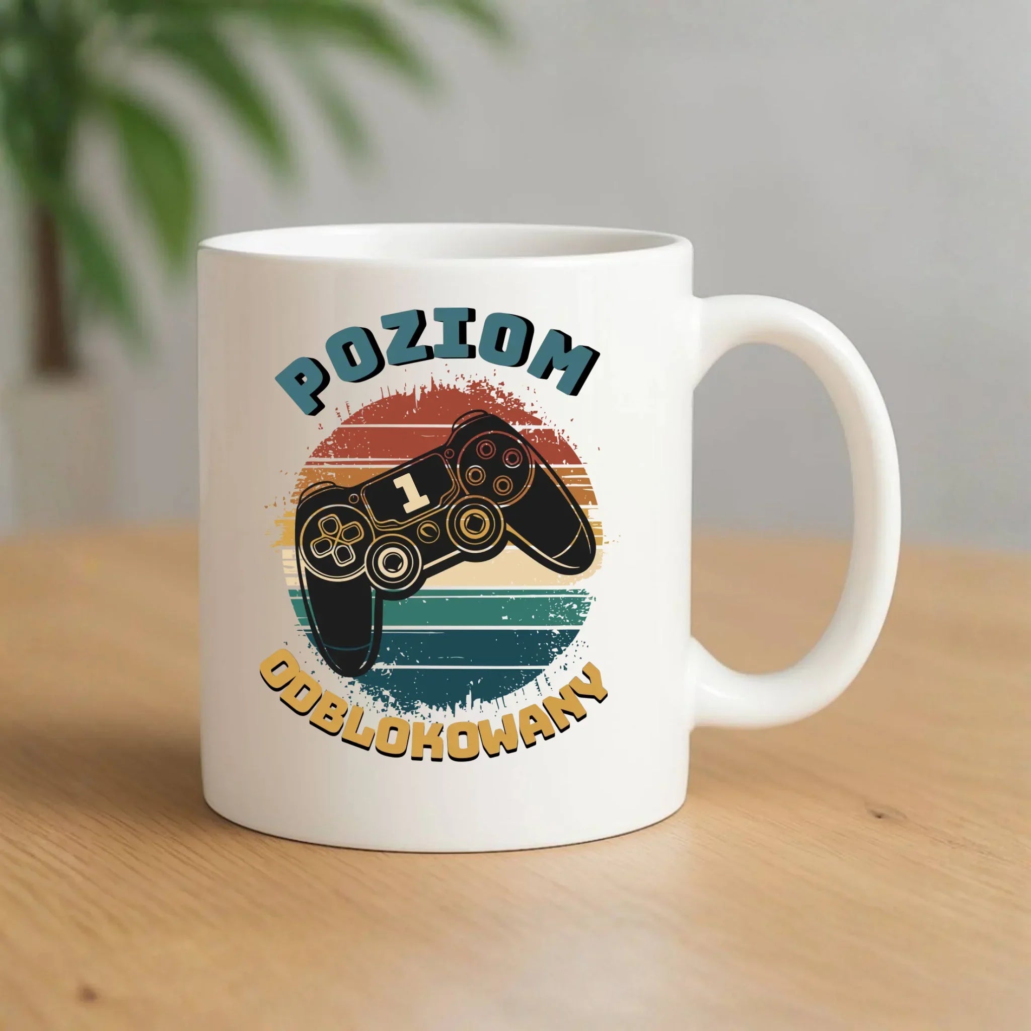 Kubek szkolny - Poziom odblokowany - gamer do szkoły - personalizowany SZ01 - StoryCups.pl
