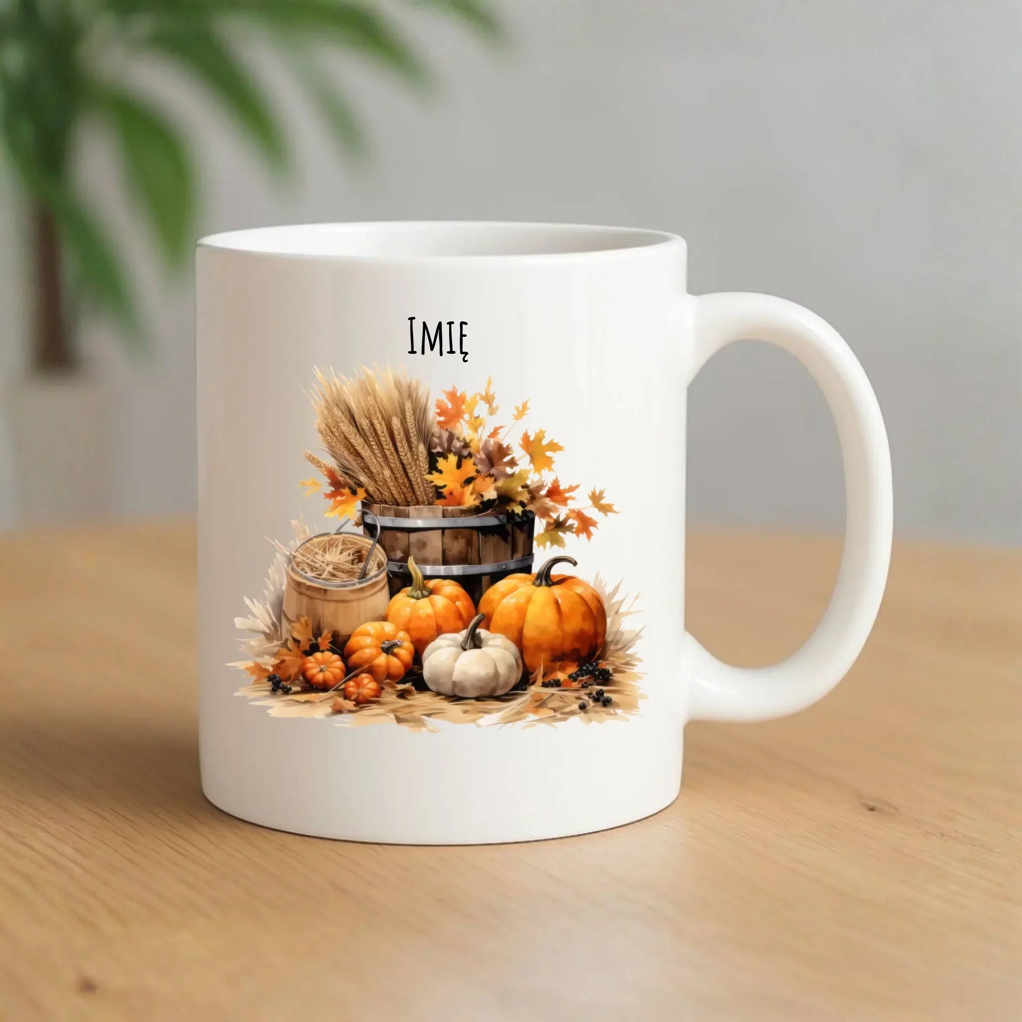 Kubek na jesień - Harvest vibes - personalizowana JS09 - StoryCups.pl
