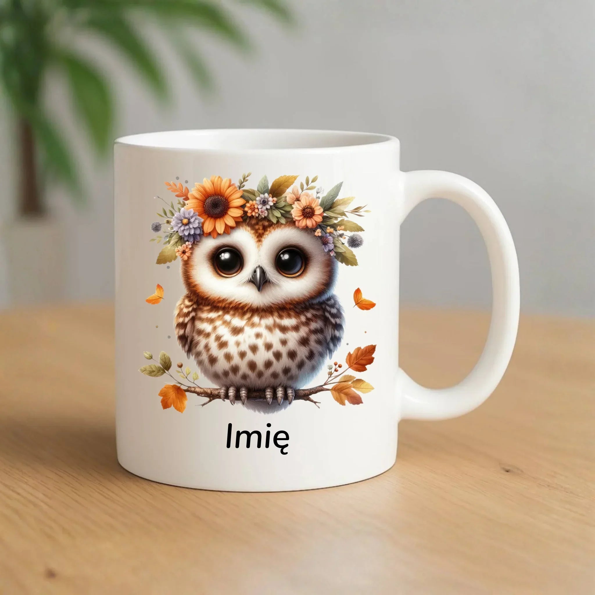 Kubek jesienny - Sowa w kwiatach JS32 - StoryCups.pl