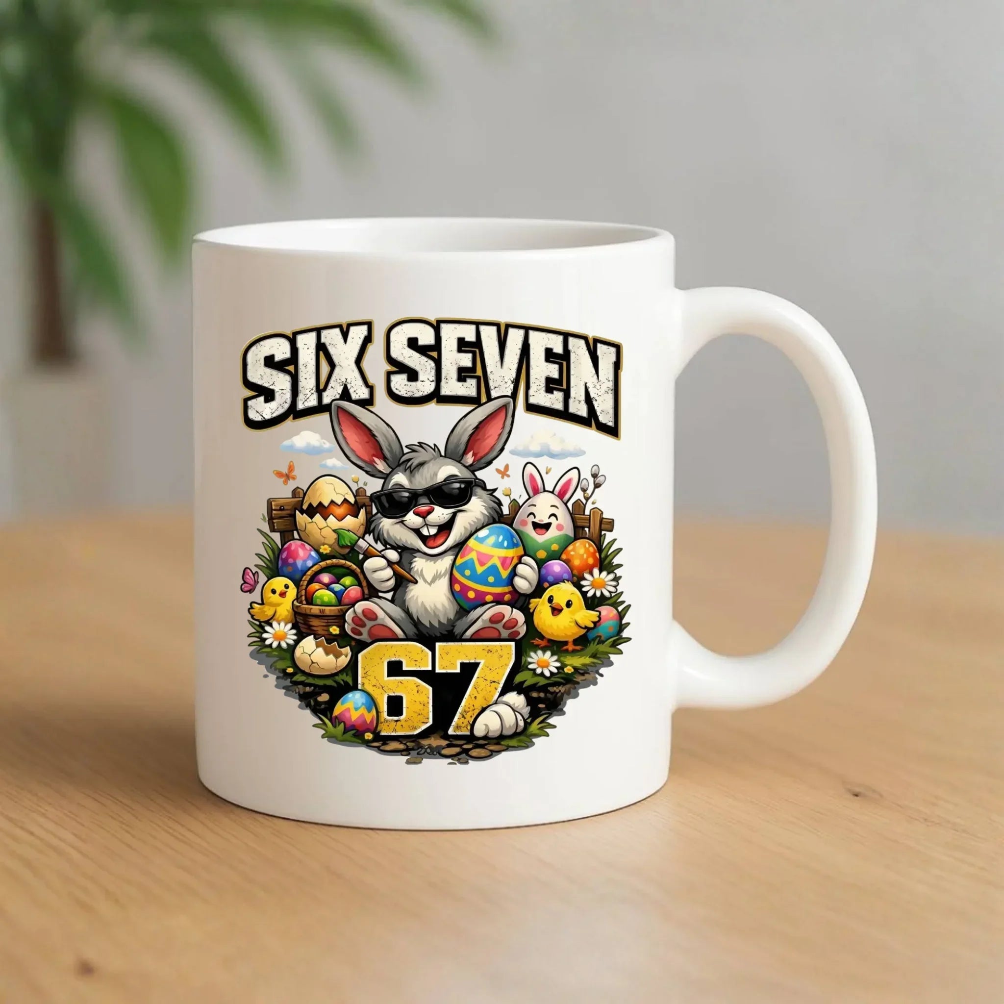 Kubek wielkanocny - Zając Six Seven 67 WN10 - StoryCups.pl