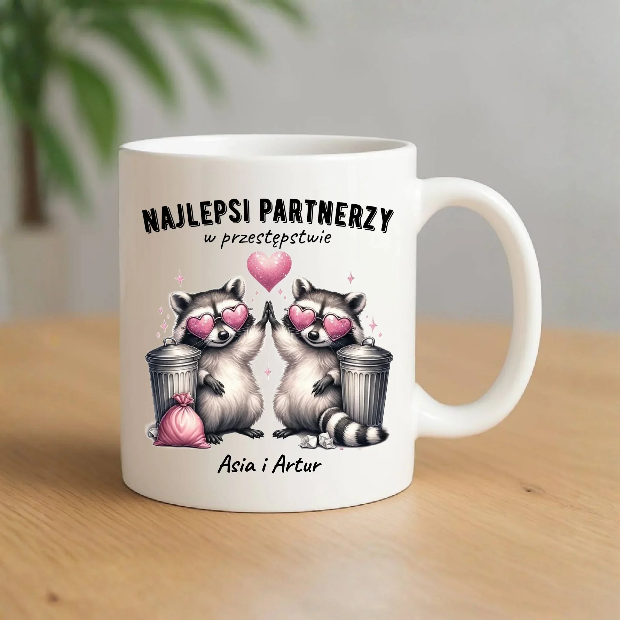 Kubek dla par - Najlepsi partnerzy w przestępstwie - personalizowany W27 - StoryCups.pl