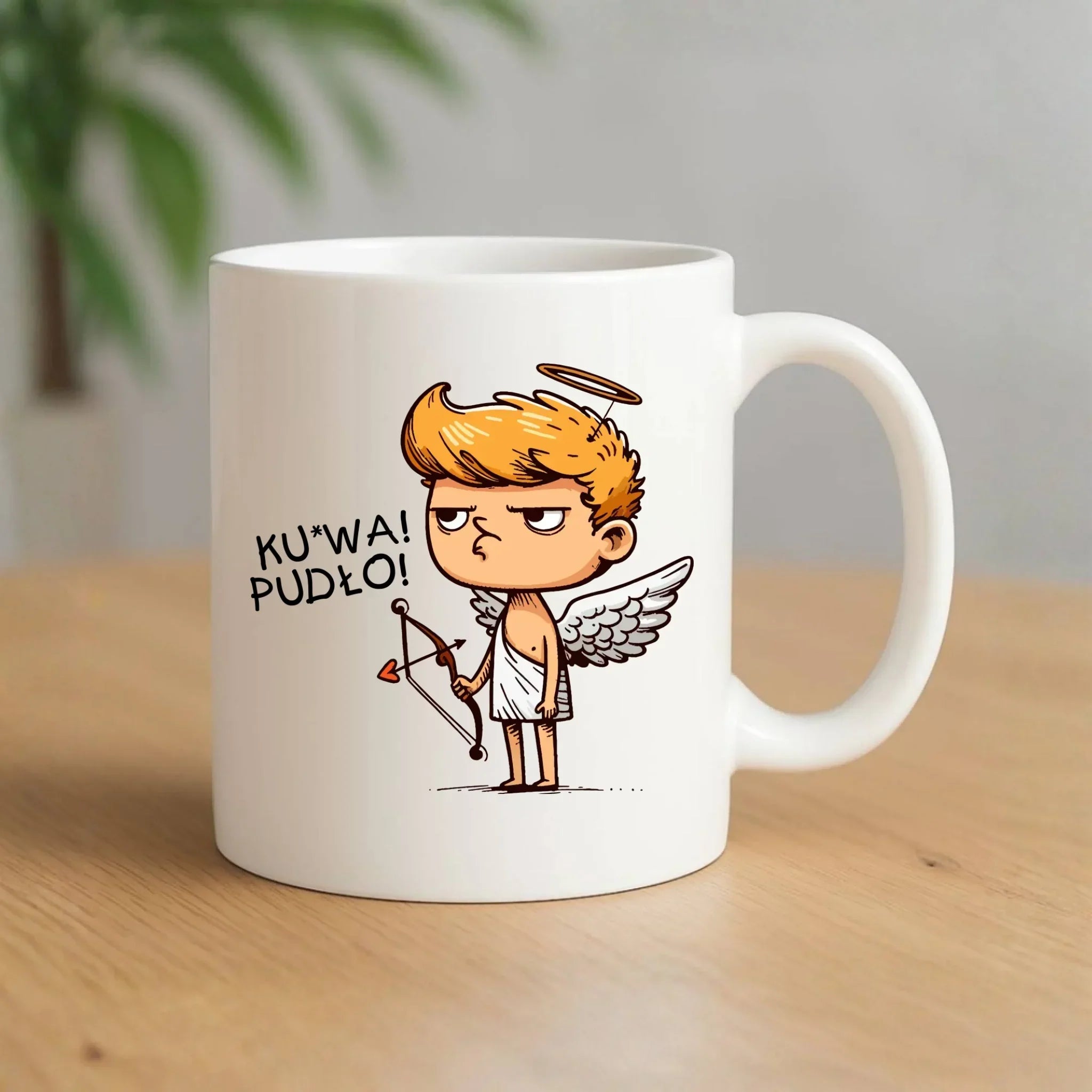 Kubek - Aniołek z łukiem ku*wa pudło - bez cenzury W56 - StoryCups.pl