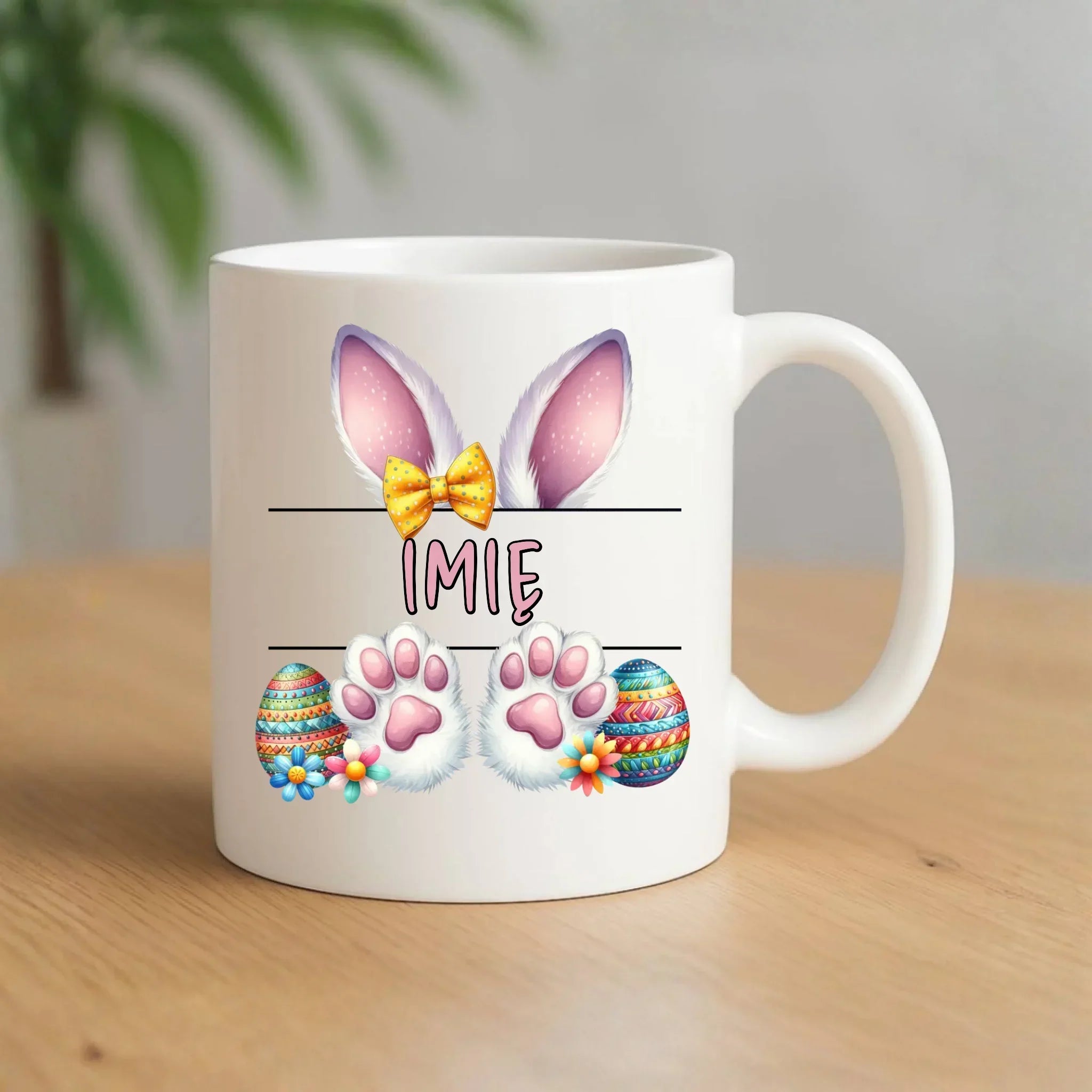 Kubek wielkanocny - Zajączek - personalizowany WN13 - StoryCups.pl