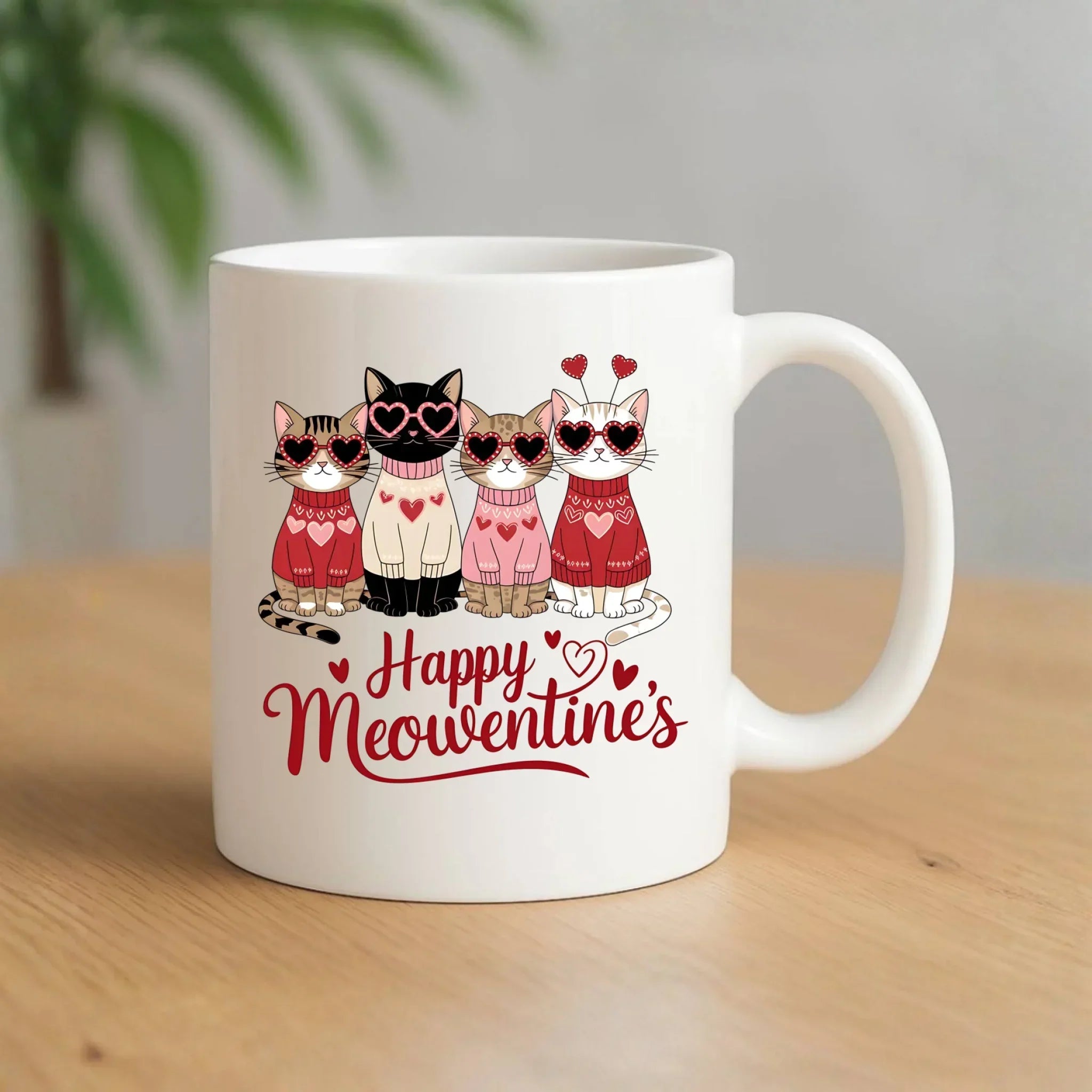 Kubek na Walentynki dla kociary - Happy Meowentine's W25 - StoryCups.pl