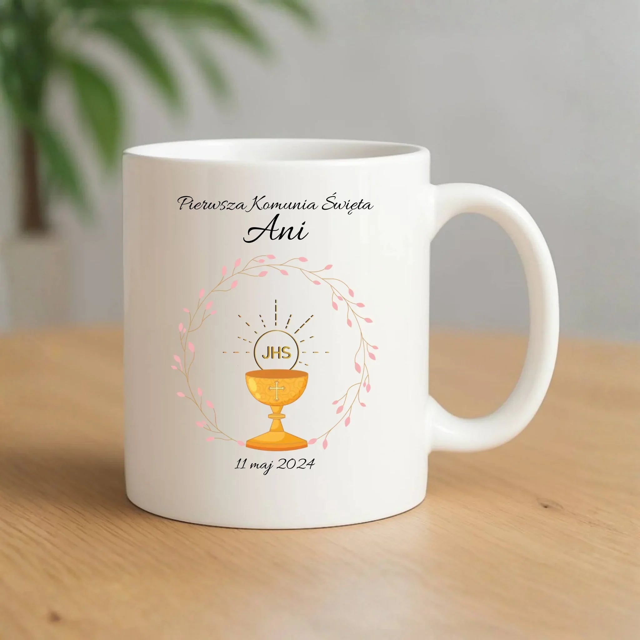 Kubek | Prezent pamiątka na Pierwszą Komunię Świętą dla dziewczynki - personalizowany PK02 - StoryCups.pl