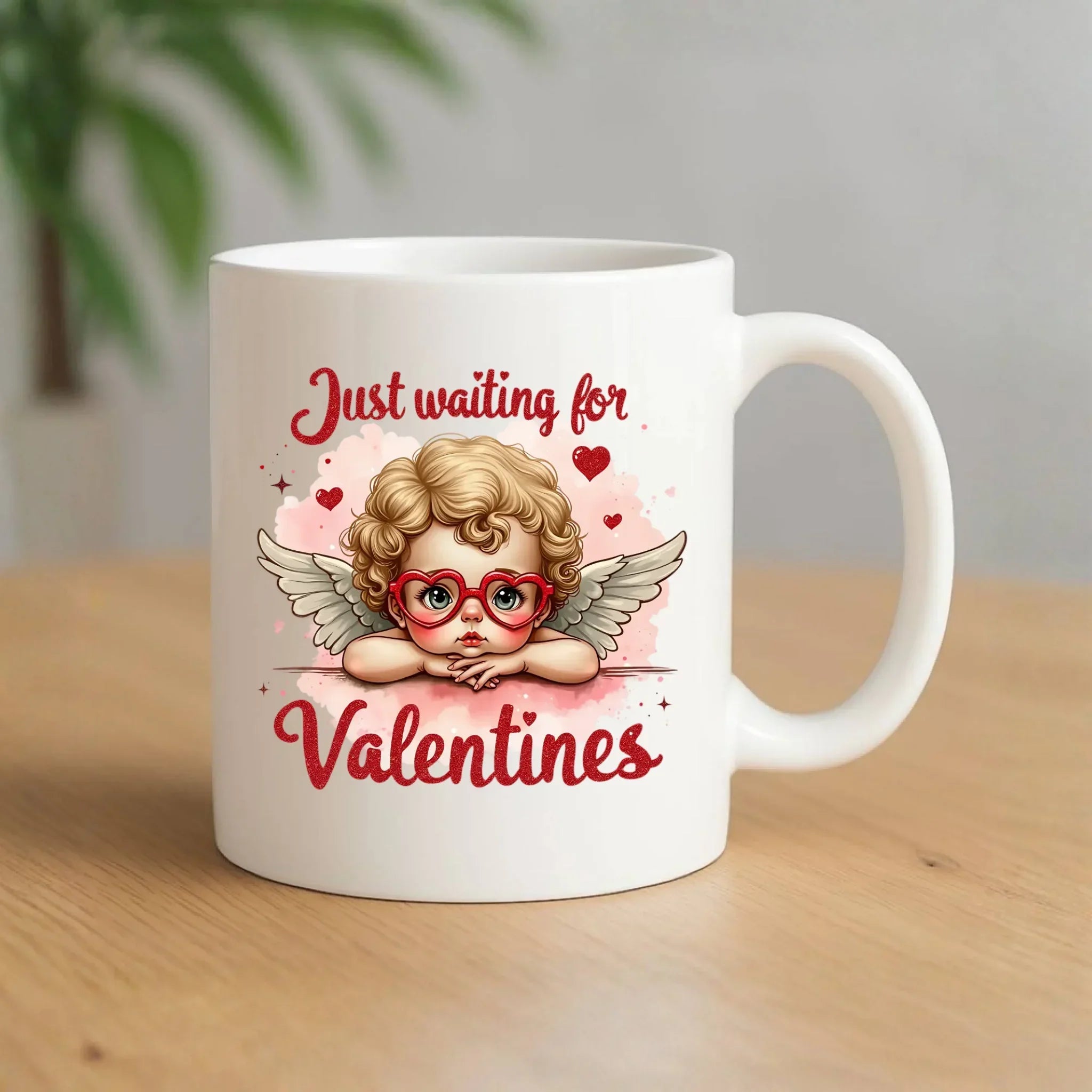 Kubek na Walentynki - Just waiting for Valentines W24 - StoryCups.pl